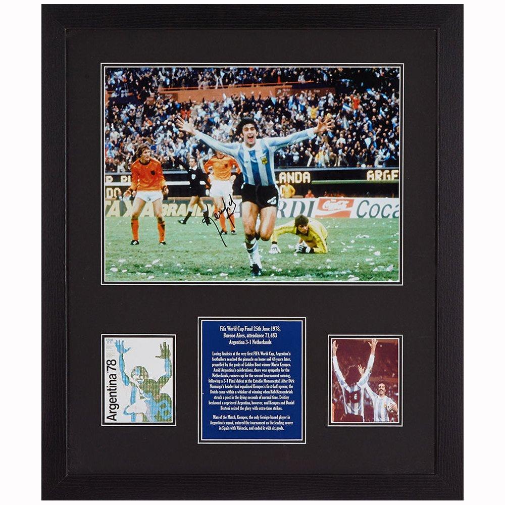 Blue - AllStarSignings Ltd - Mario Kempes signed & framed Argentina photograph - 1