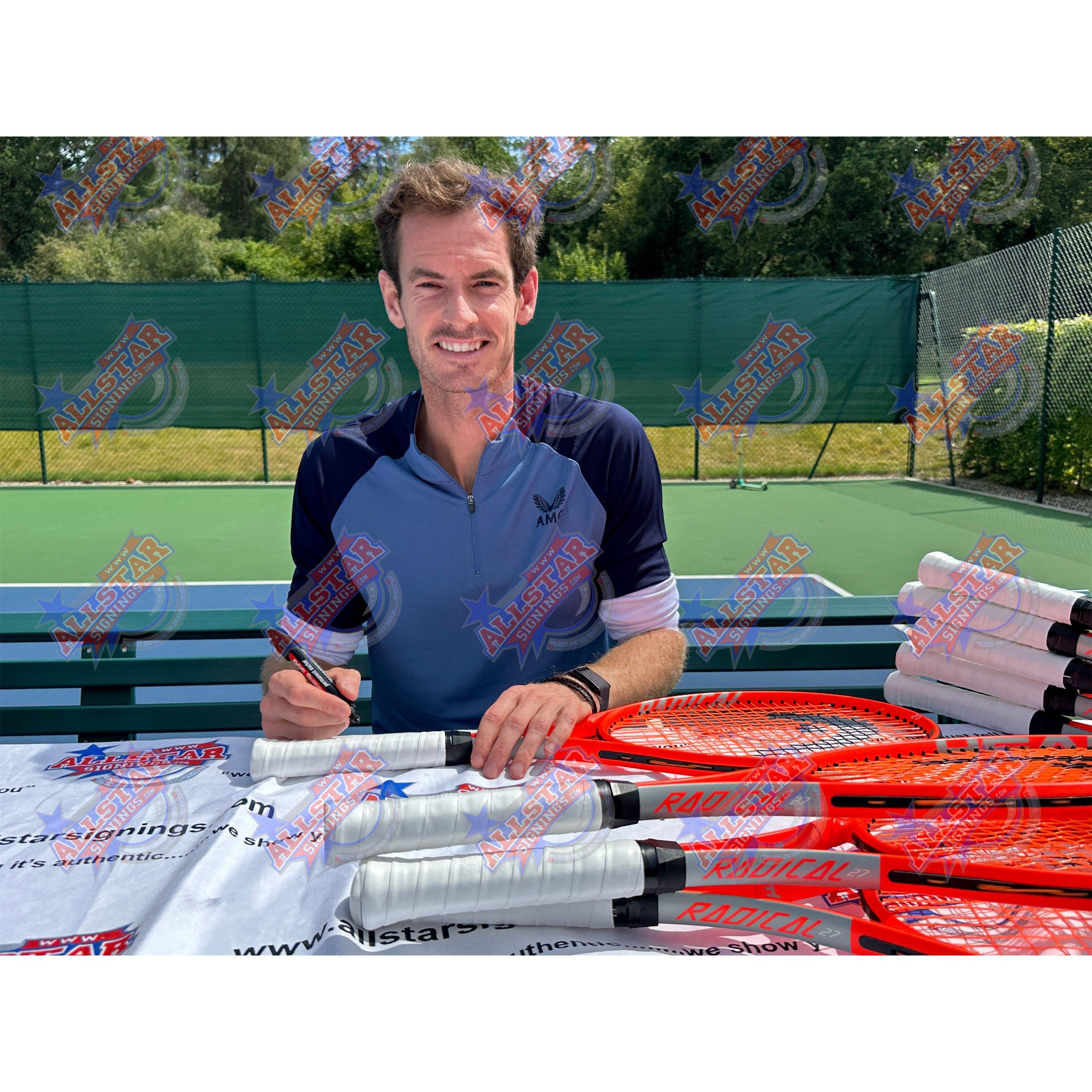 White - AllStarSignings Ltd - Andy Murray signed & framed Head tennis racket - 2