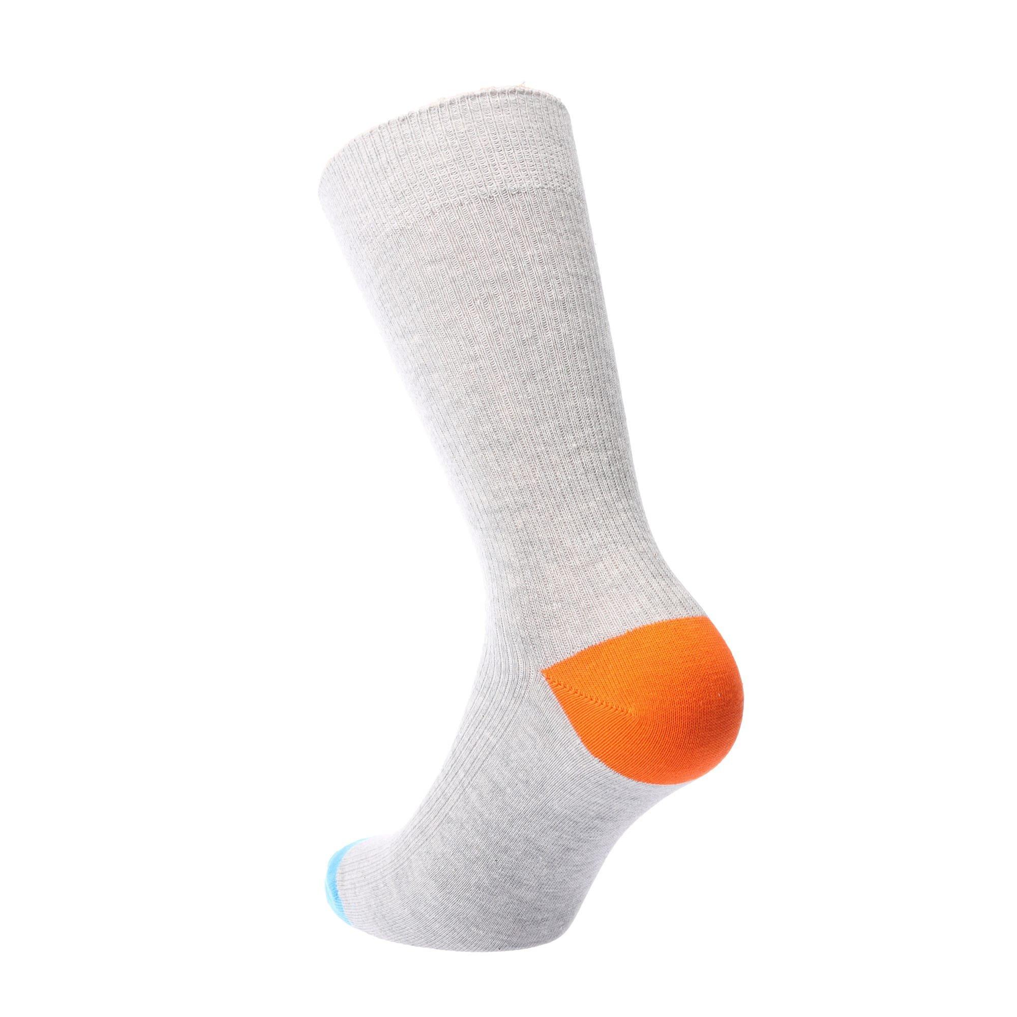 Grey - Happy Socks - Ribbed Embroidery Smiling Socks - 2