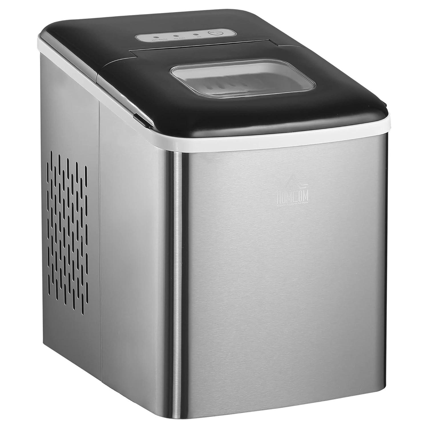 Silver - HOMCOM - HOMCOM 1.8L Counter Top Ice Maker - 1