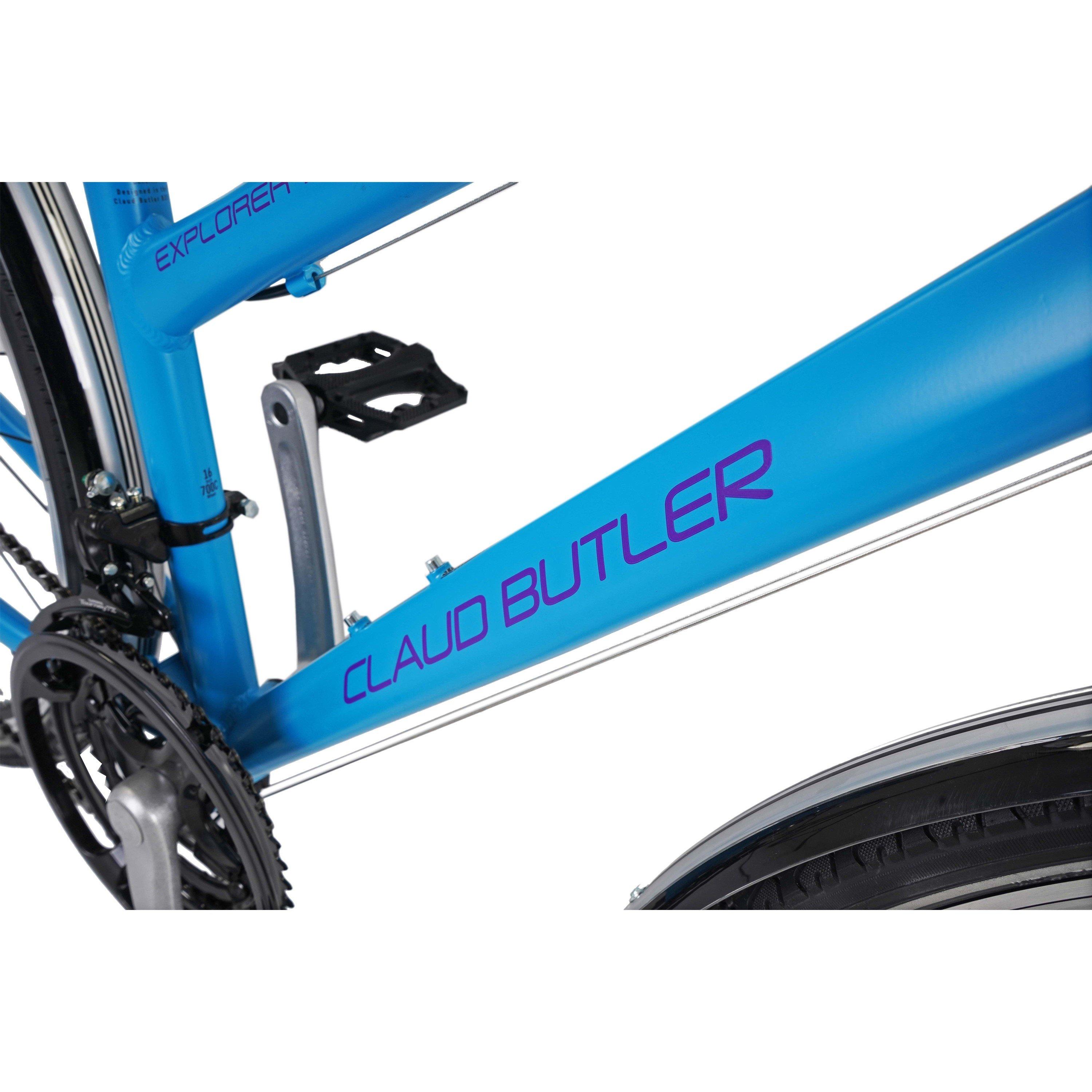 Blue - Claud Butler - Claud Butler Explorer 1.0 EQ Low Step Hybrid Bike - 4