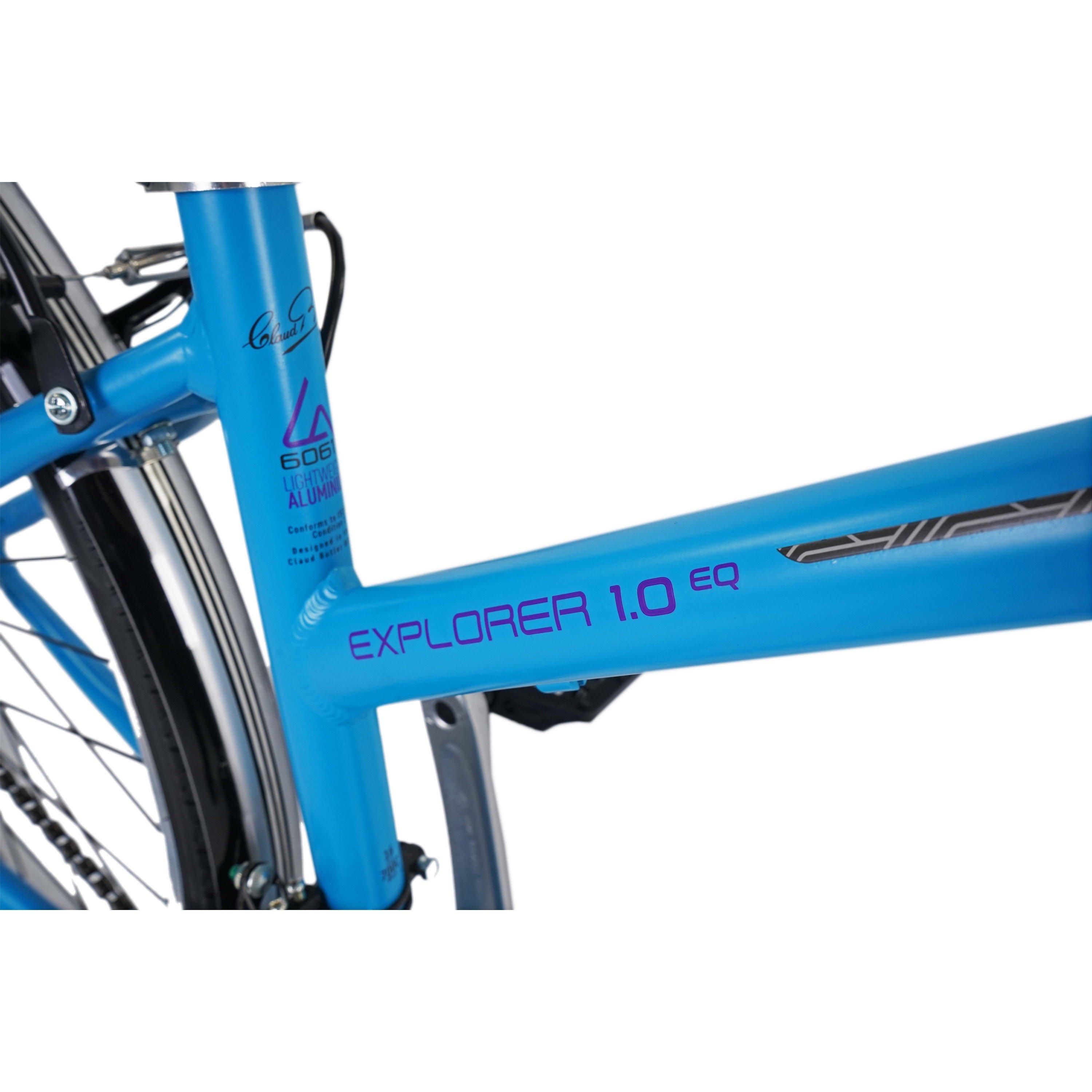 Blue - Claud Butler - Claud Butler Explorer 1.0 EQ Low Step Hybrid Bike - 5