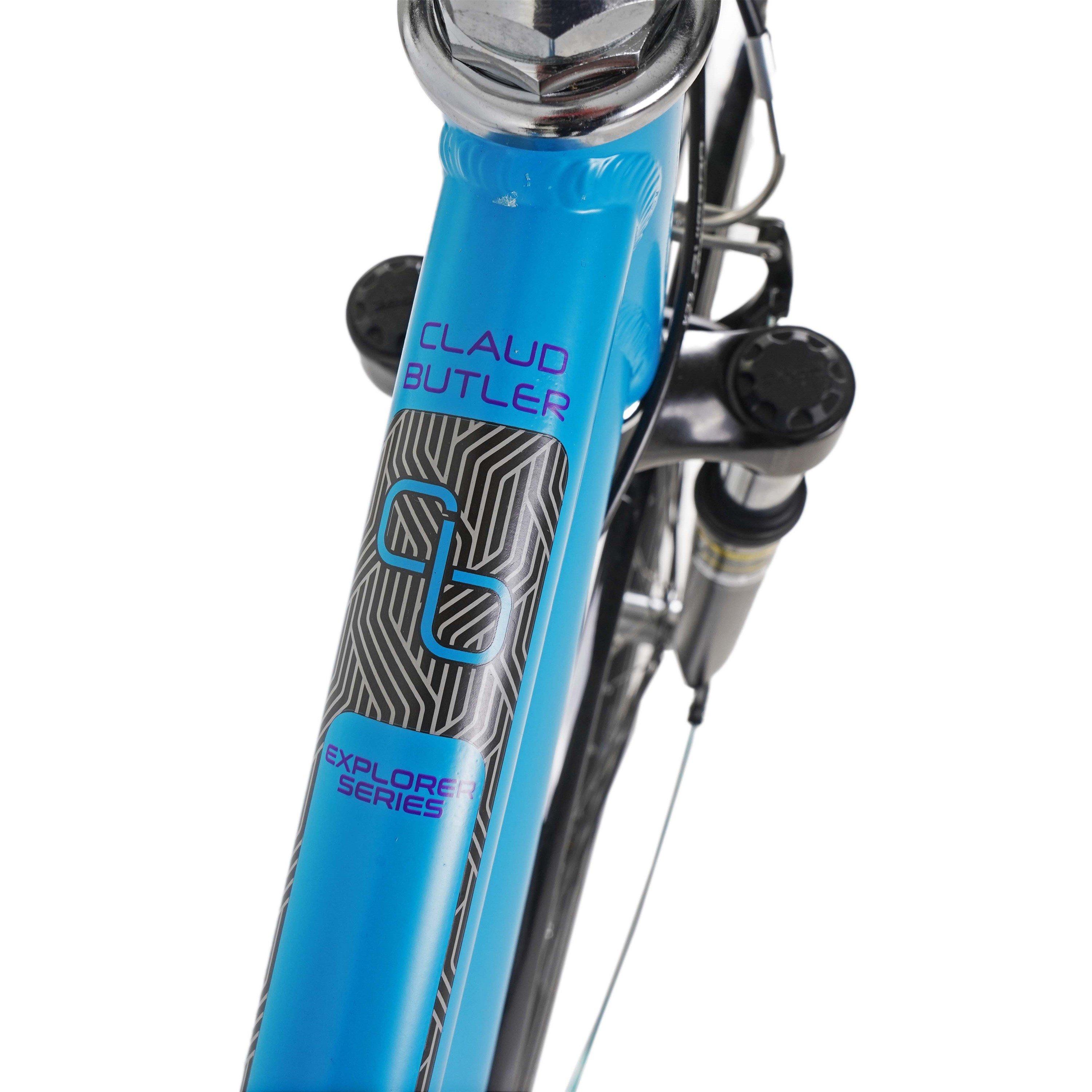 Blue - Claud Butler - Claud Butler Explorer 1.0 EQ Low Step Hybrid Bike - 6