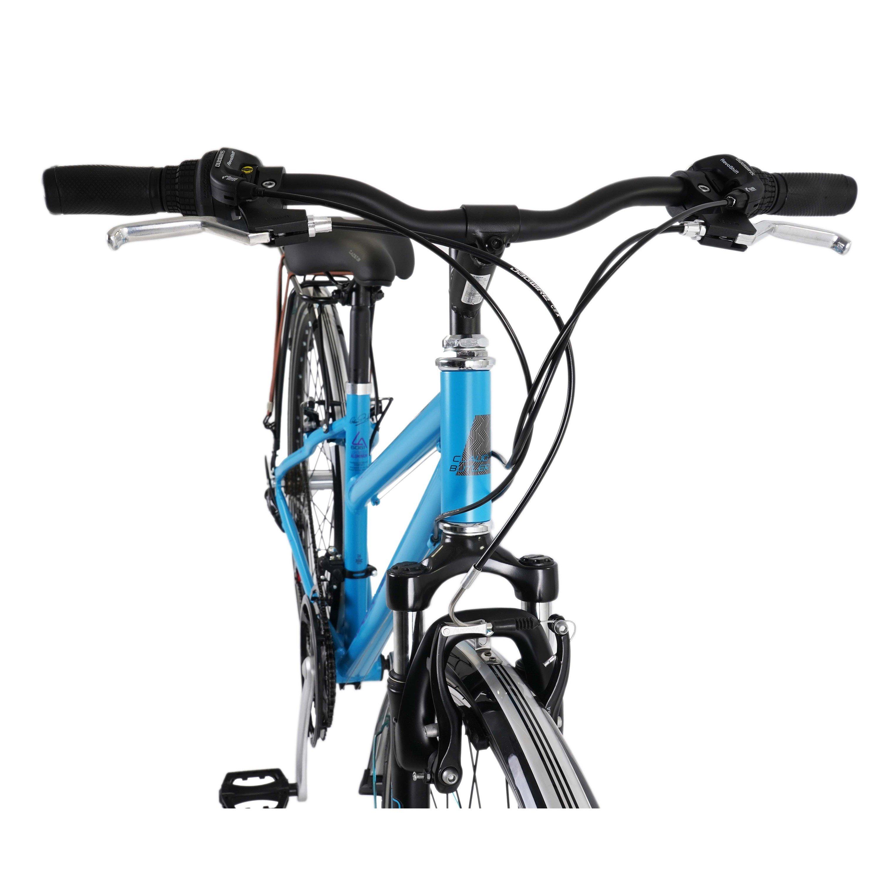 Blue - Claud Butler - Claud Butler Explorer 1.0 EQ Low Step Hybrid Bike - 9
