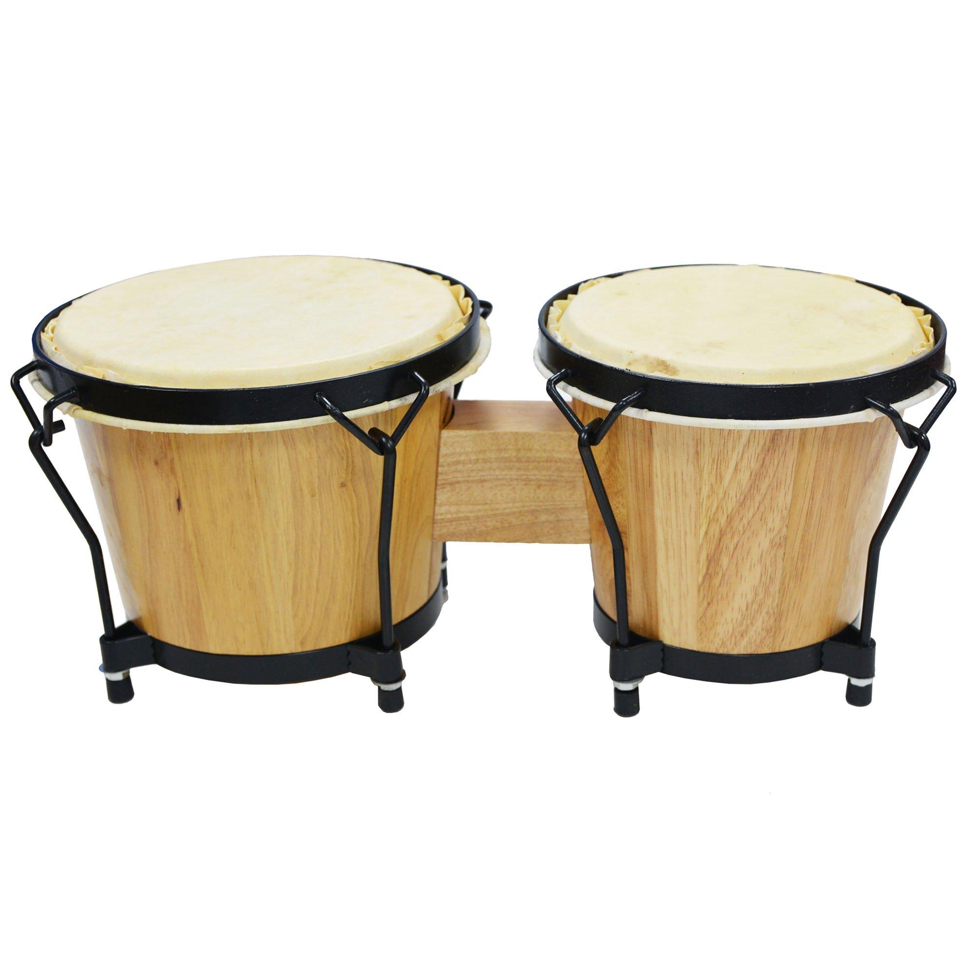 Natural - A-Star - A-Star Bongos 7 Inch and 8 Inch Bongo Drums - 1