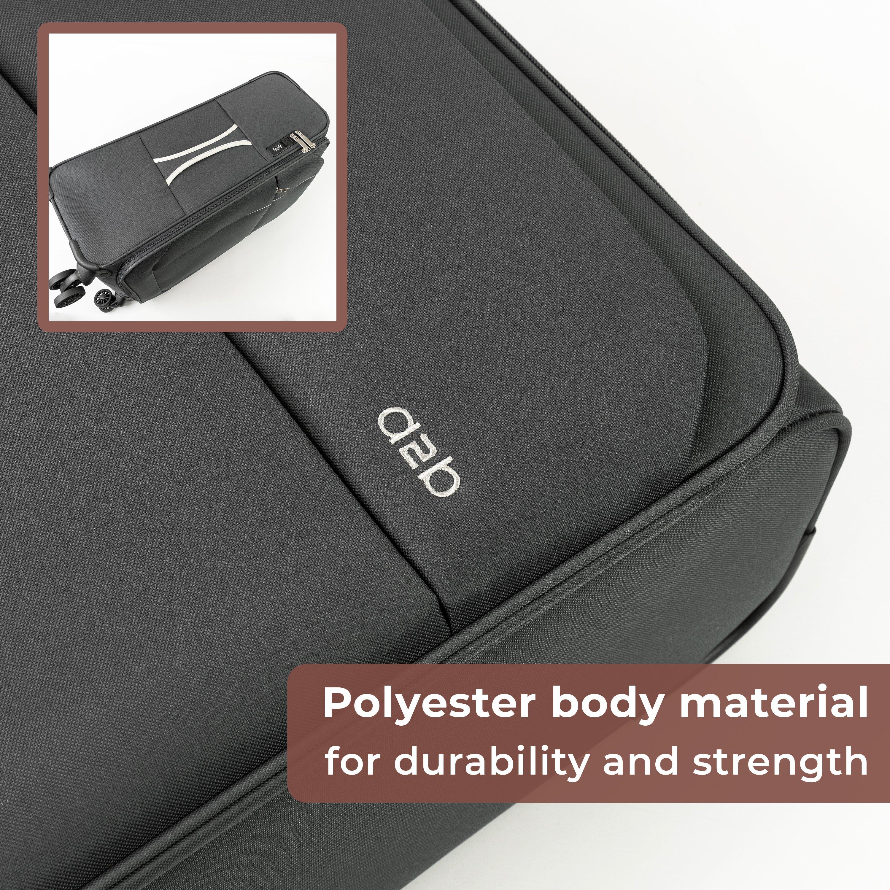 Charcoal - A2B - Odyssey Hold Suitcases Lightweight Travel Luggage - 8