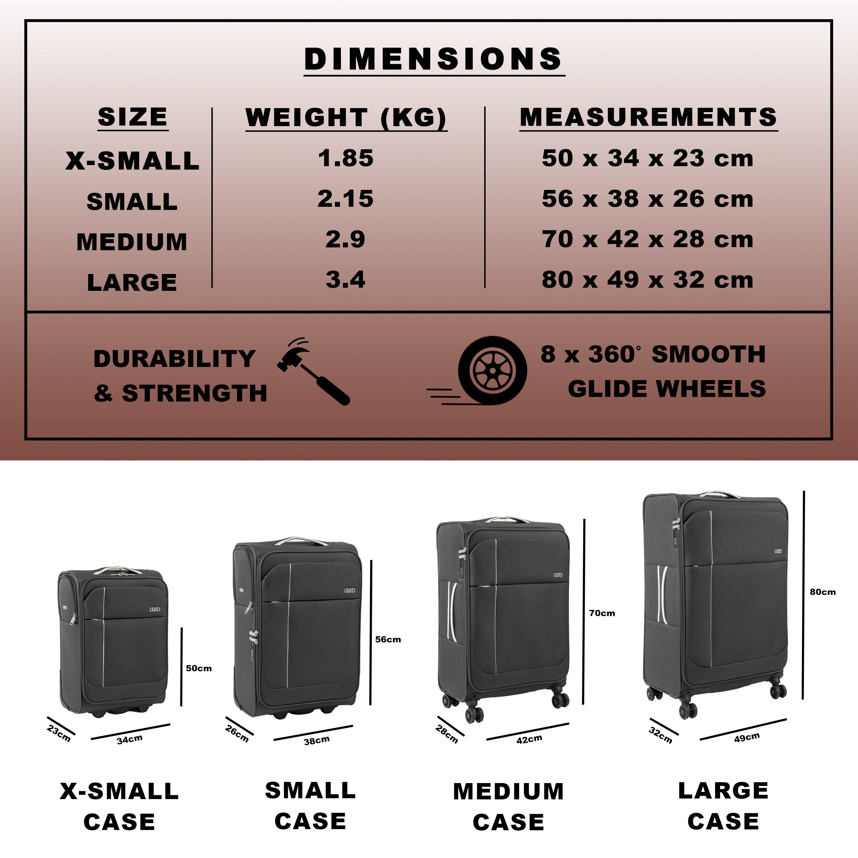 Charcoal - A2B - Odyssey Hold Suitcases Lightweight Travel Luggage - 10