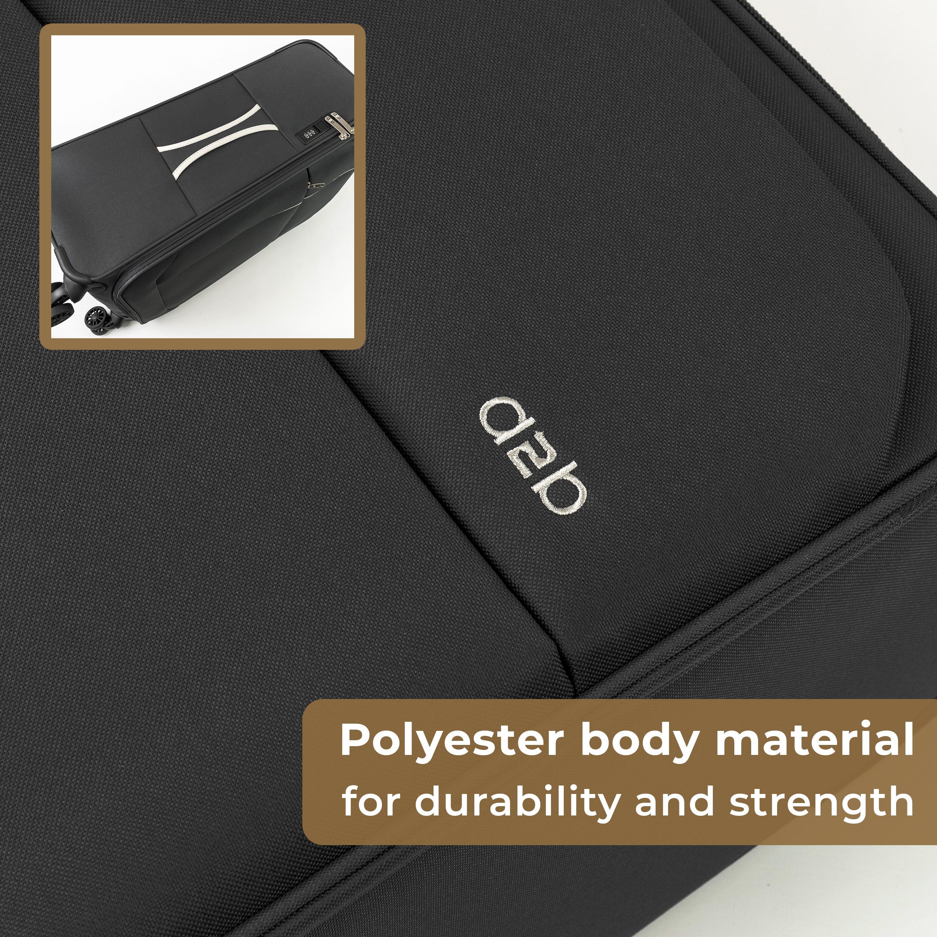 Black - A2B - Odyssey Hold Suitcases Lightweight Travel Luggage - 8