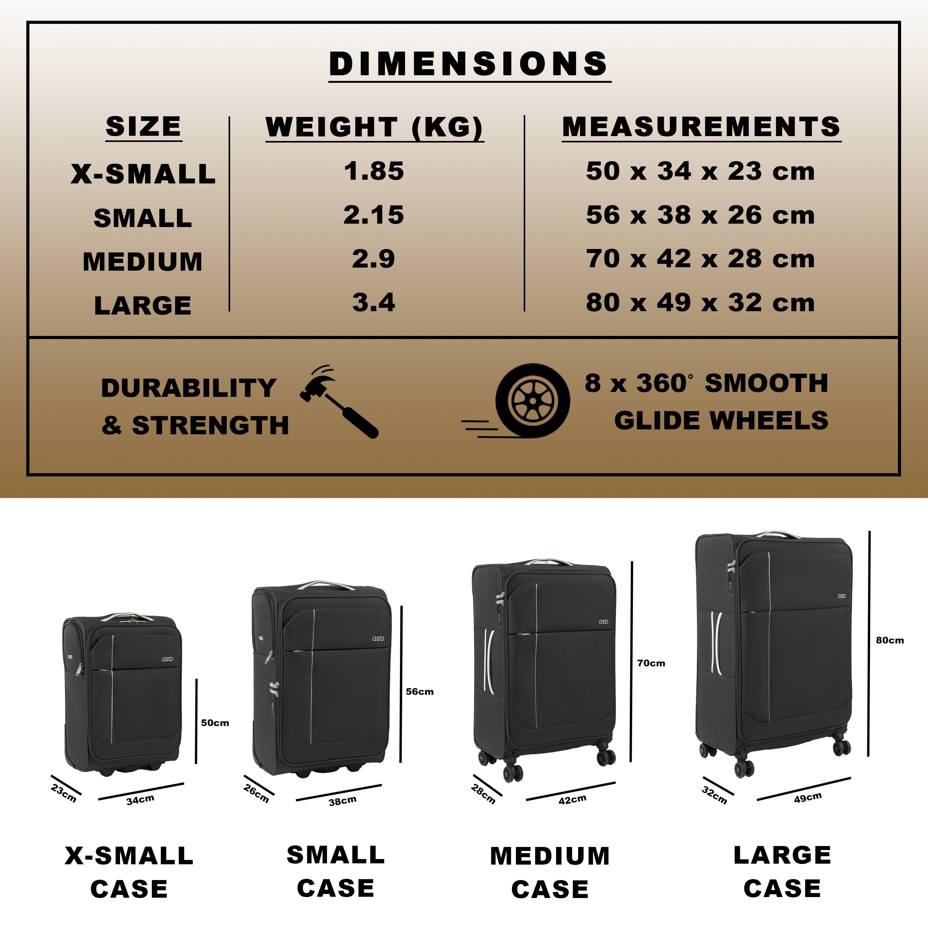 Black - A2B - Odyssey Hold Suitcases Lightweight Travel Luggage - 10