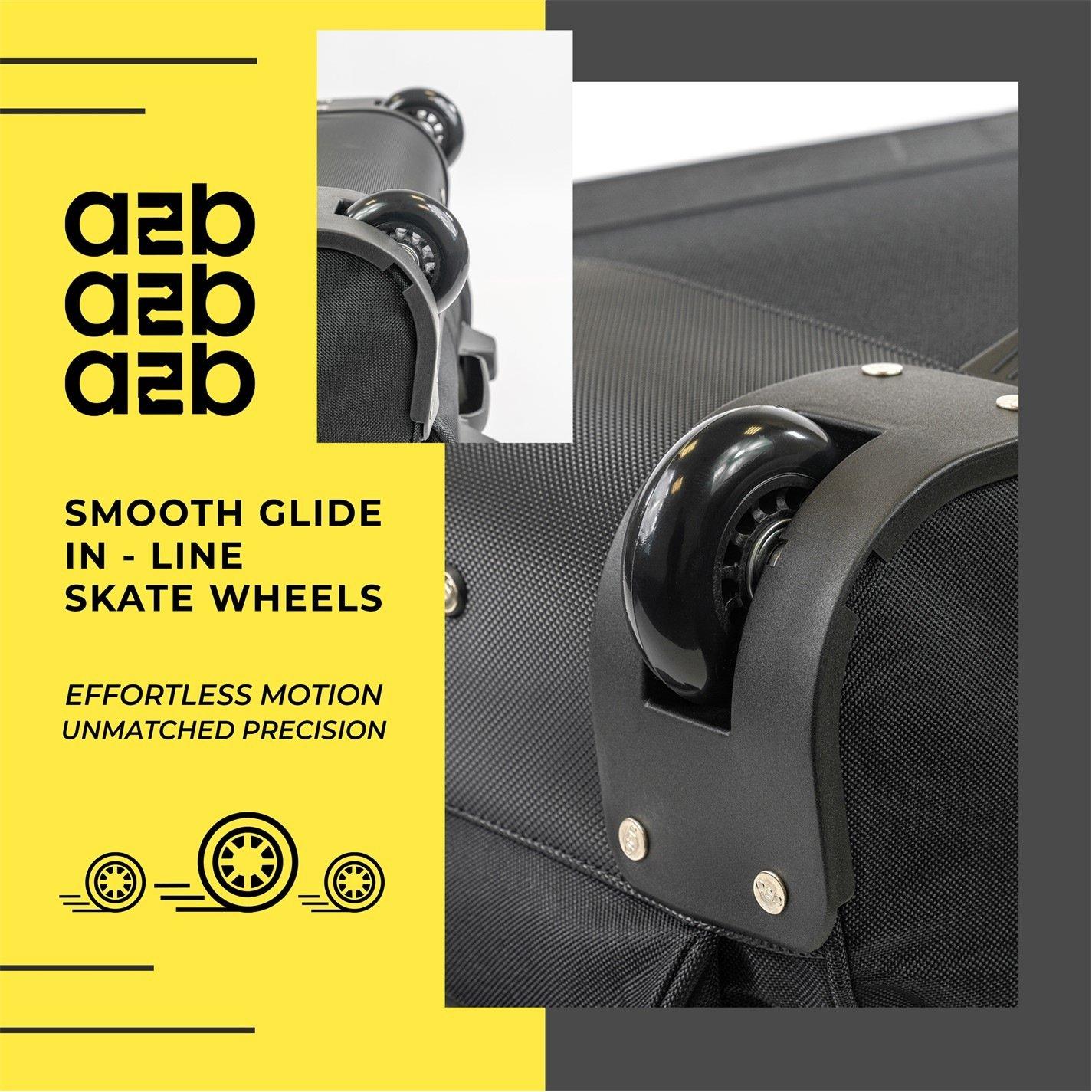 Black - A2B - Quest 95.3L Wheeled Holdall Roller Duffel Bag - 4