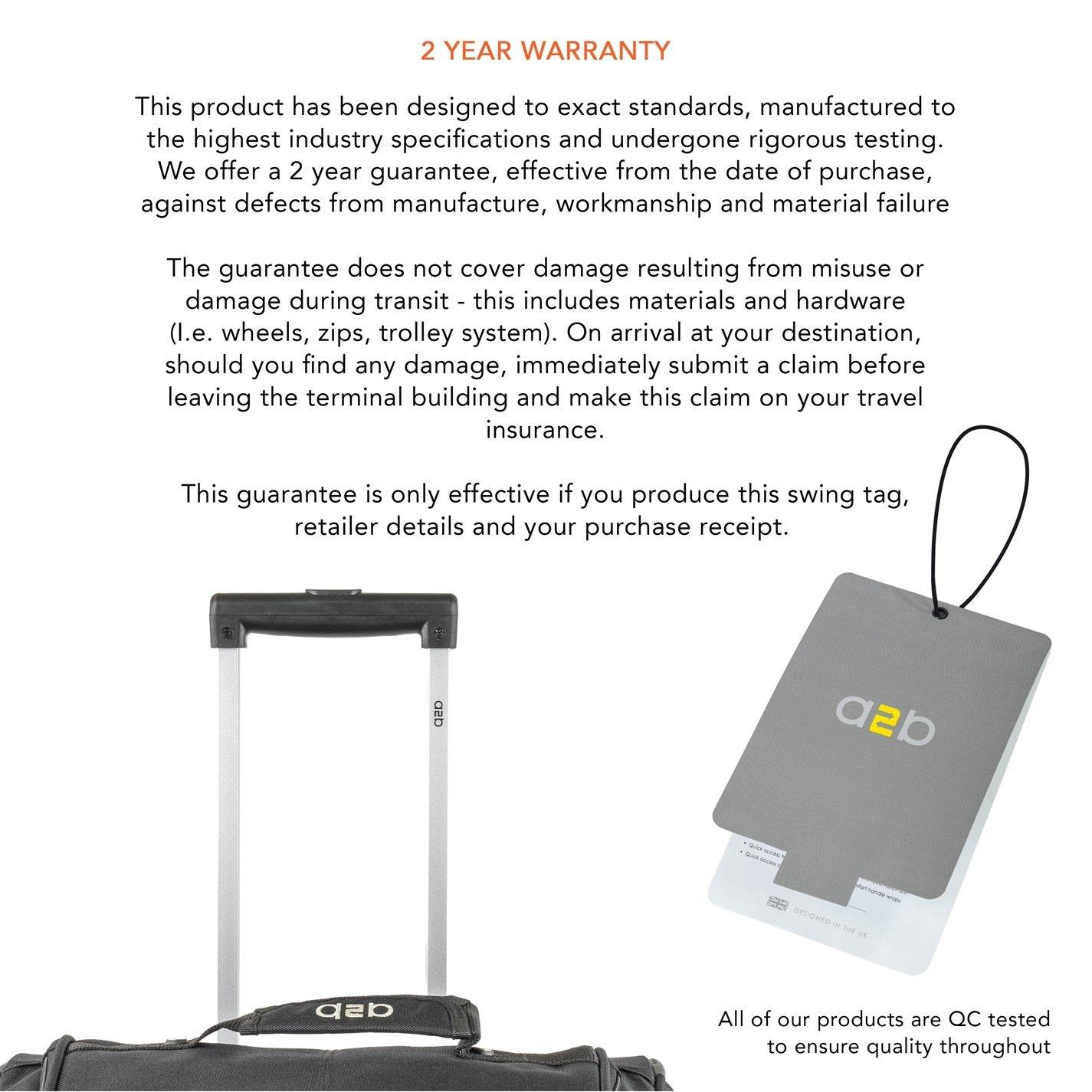 Black - A2B - Quest 95.3L Wheeled Holdall Roller Duffel Bag - 6