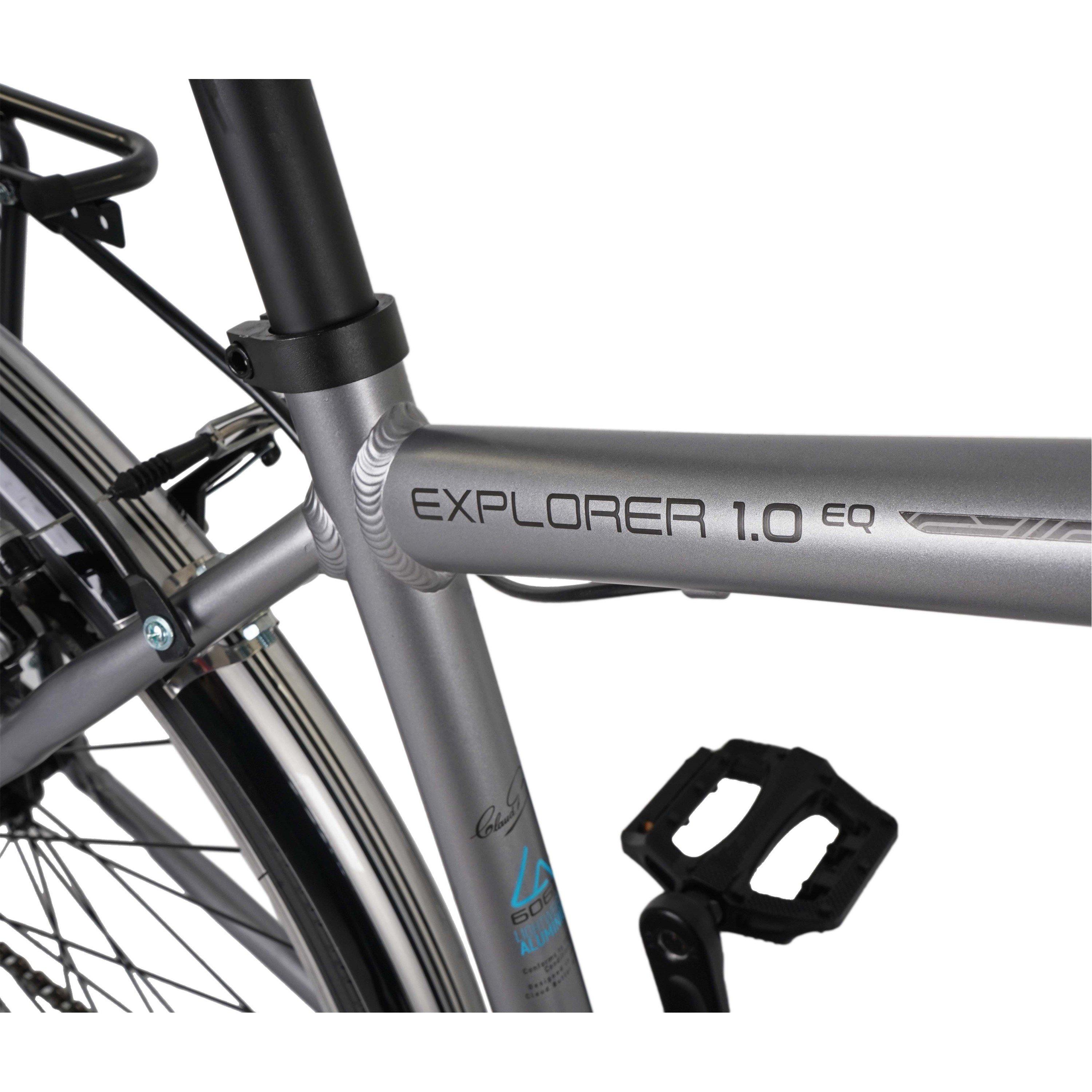 Silver - Claud Butler - Claud Butler Explorer 1.0 EQ Hybrid Bike - 5