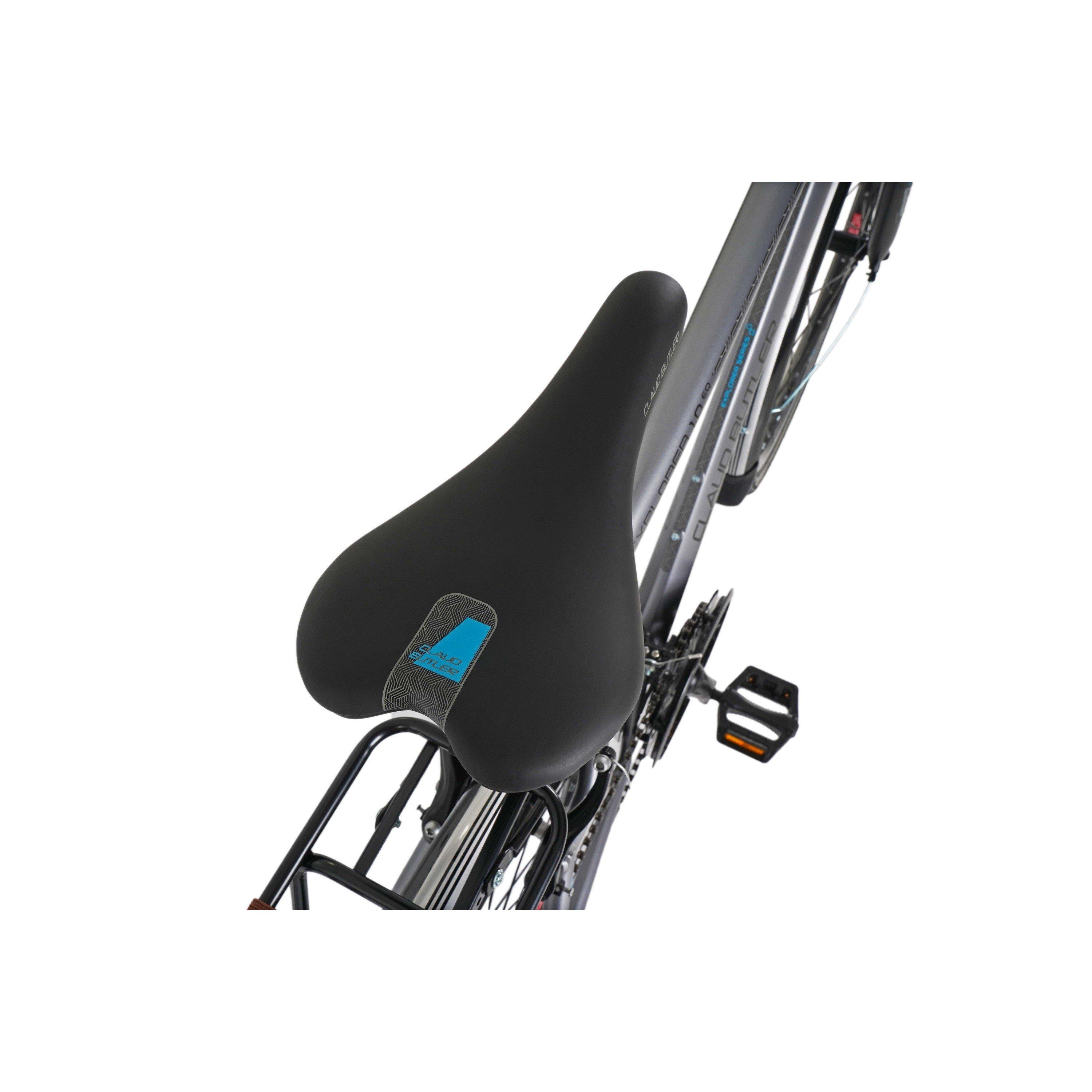 Silver - Claud Butler - Claud Butler Explorer 1.0 EQ Hybrid Bike - 7