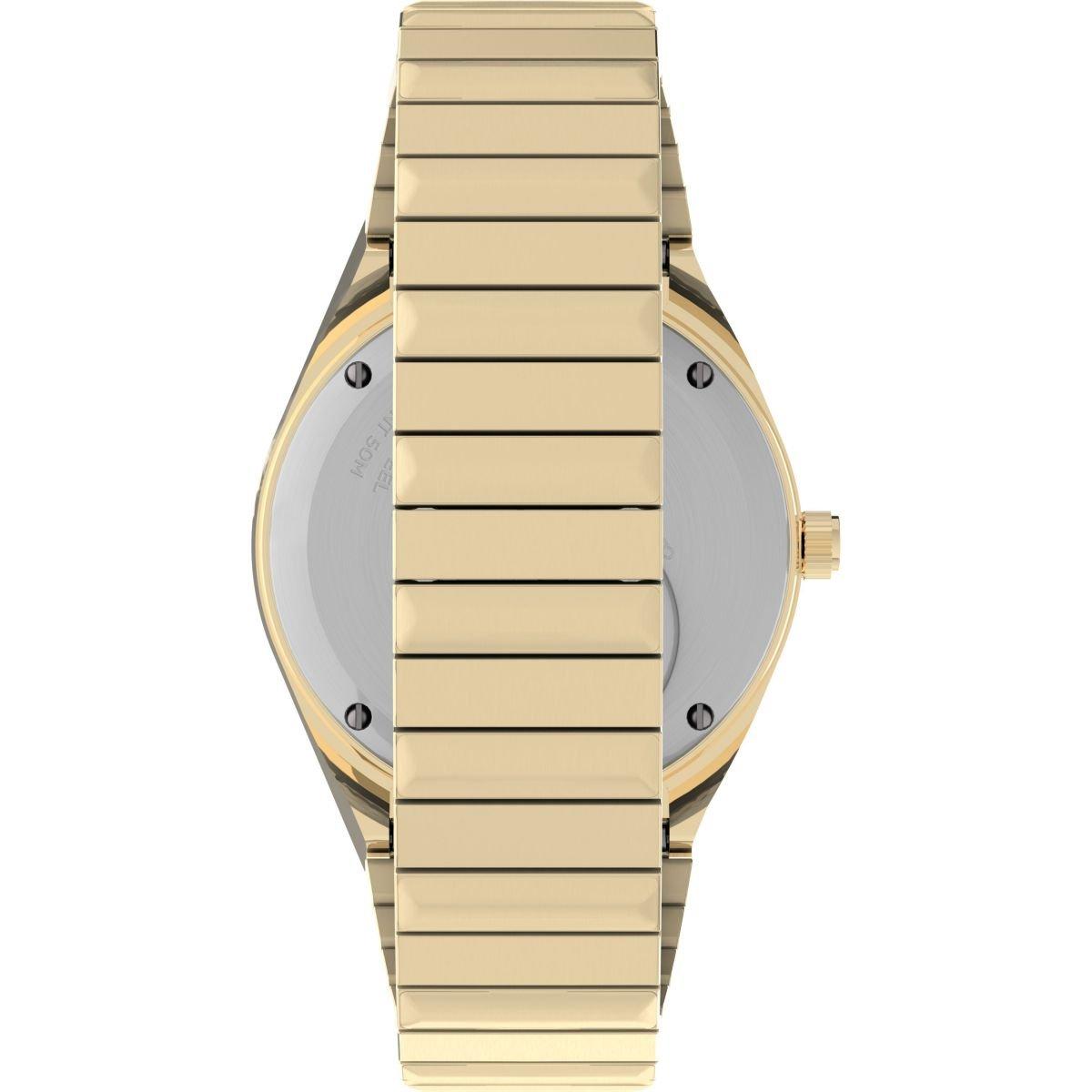 Bleu et Or - Timex - Q Timex Celestial 36mm Blue Expansion Band Watch - 2