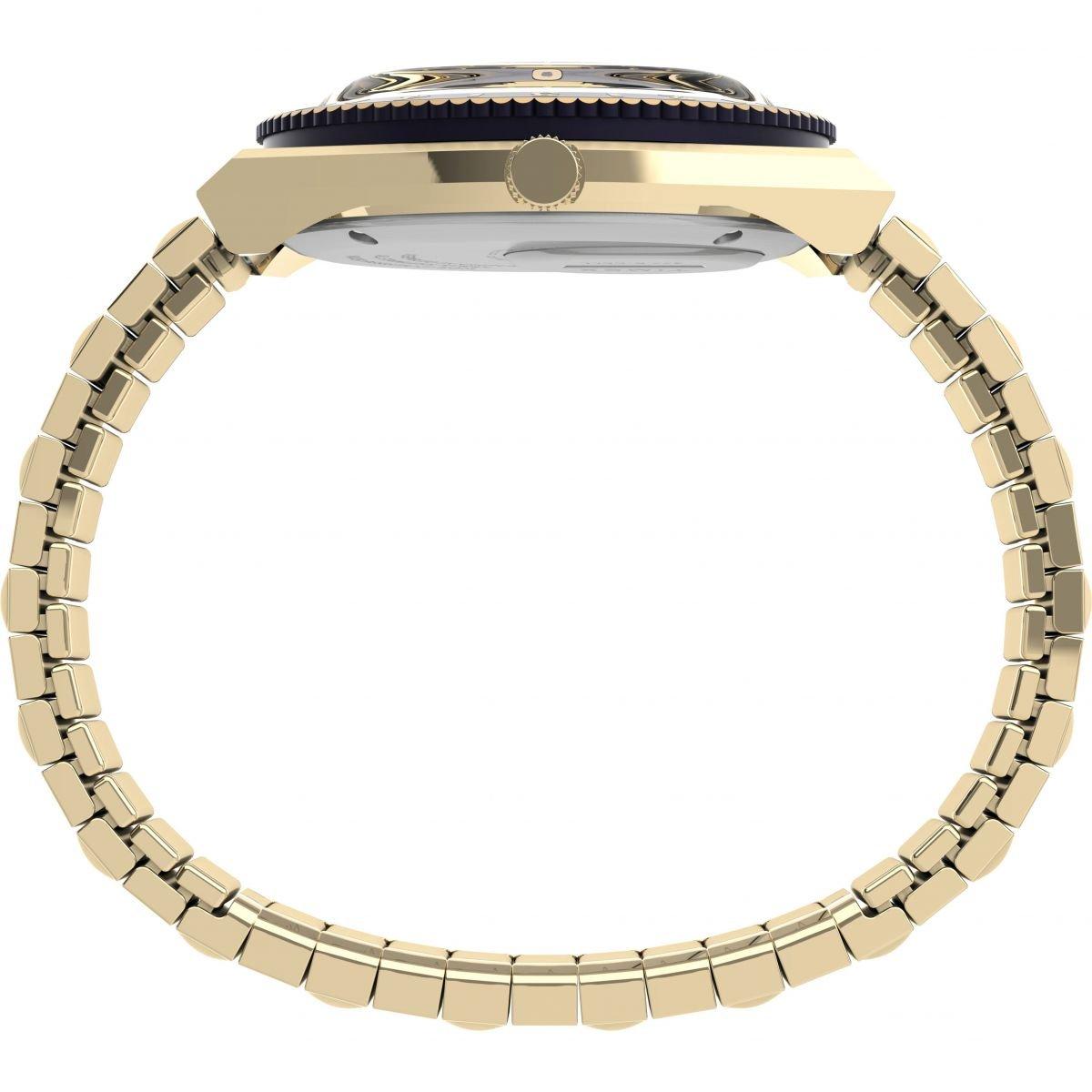 Bleu et Or - Timex - Q Timex Celestial 36mm Blue Expansion Band Watch - 3