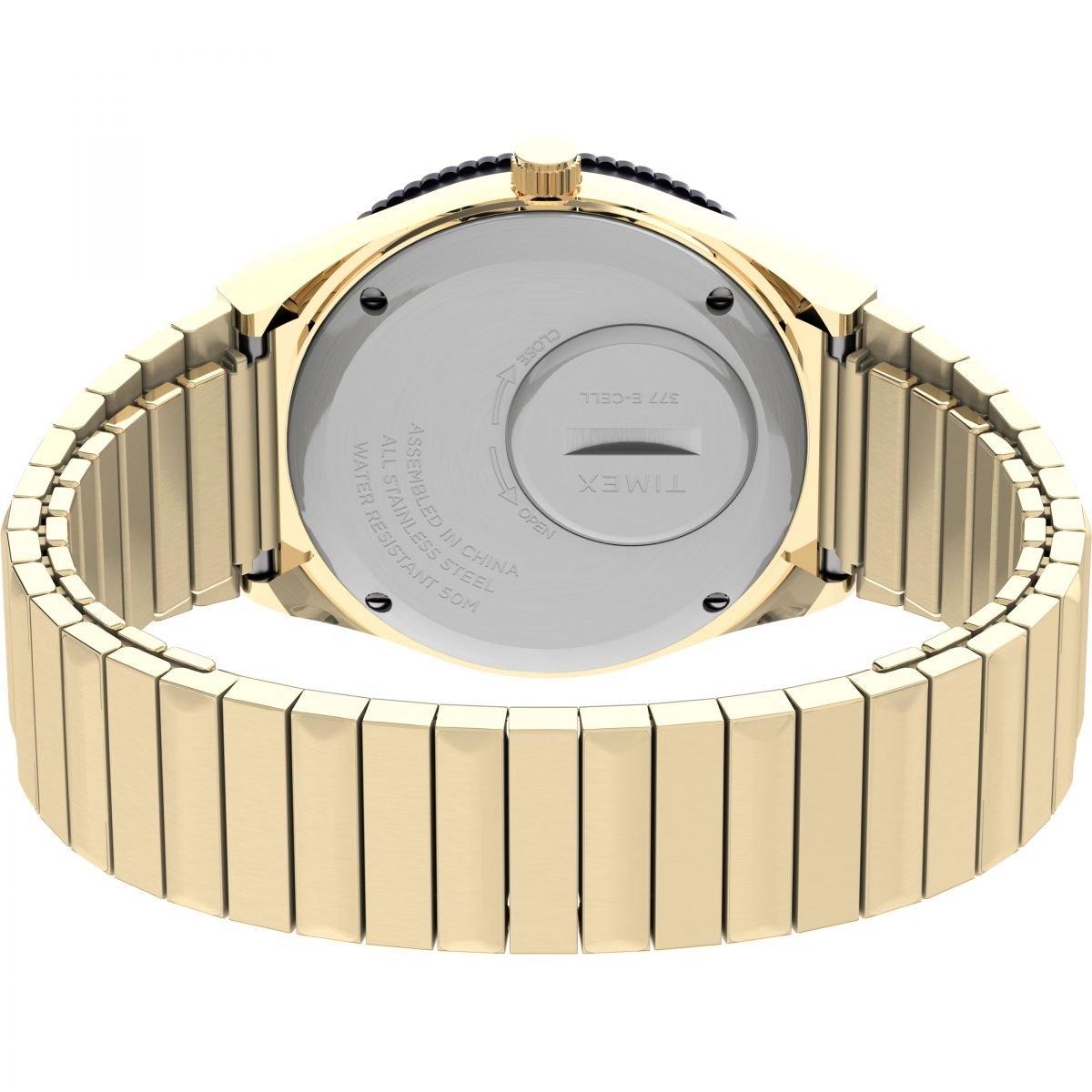 Bleu et Or - Timex - Q Timex Celestial 36mm Blue Expansion Band Watch - 4