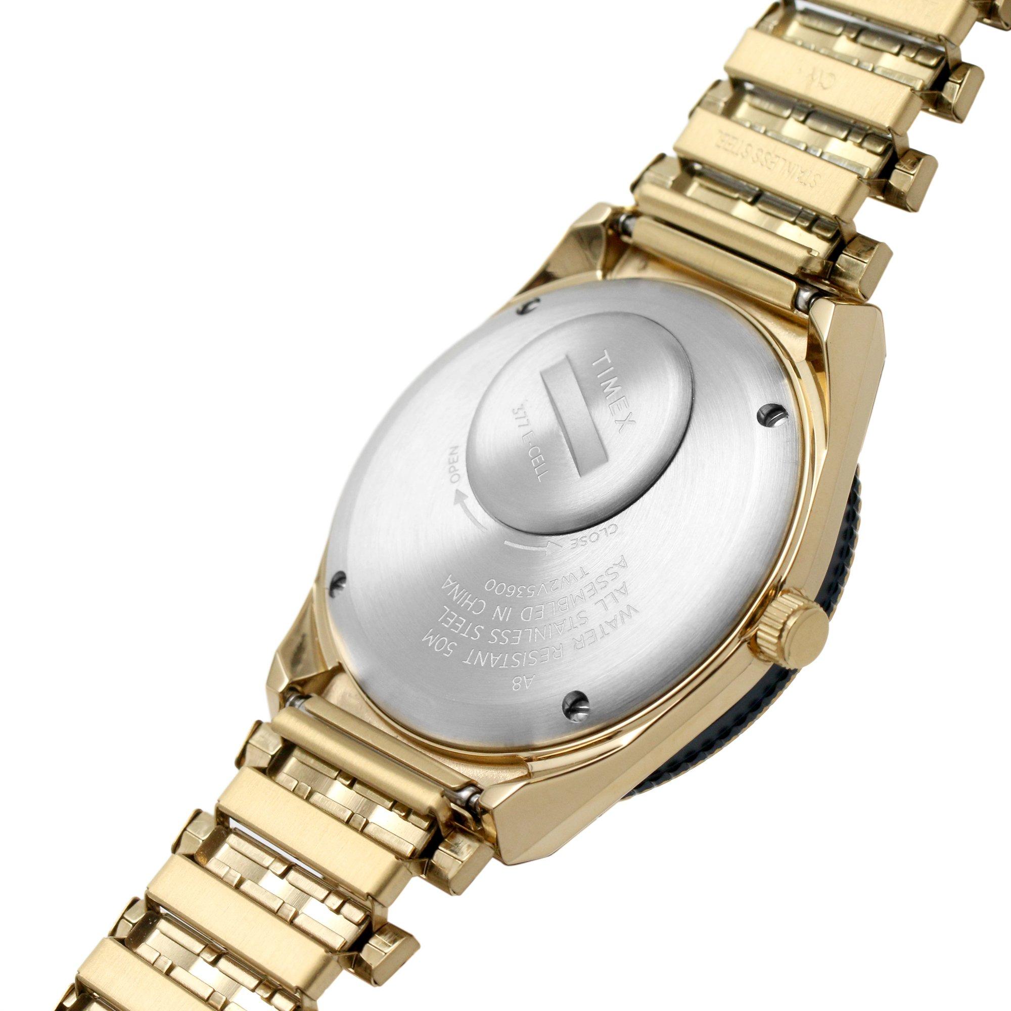 Bleu et Or - Timex - Q Timex Celestial 36mm Blue Expansion Band Watch - 7