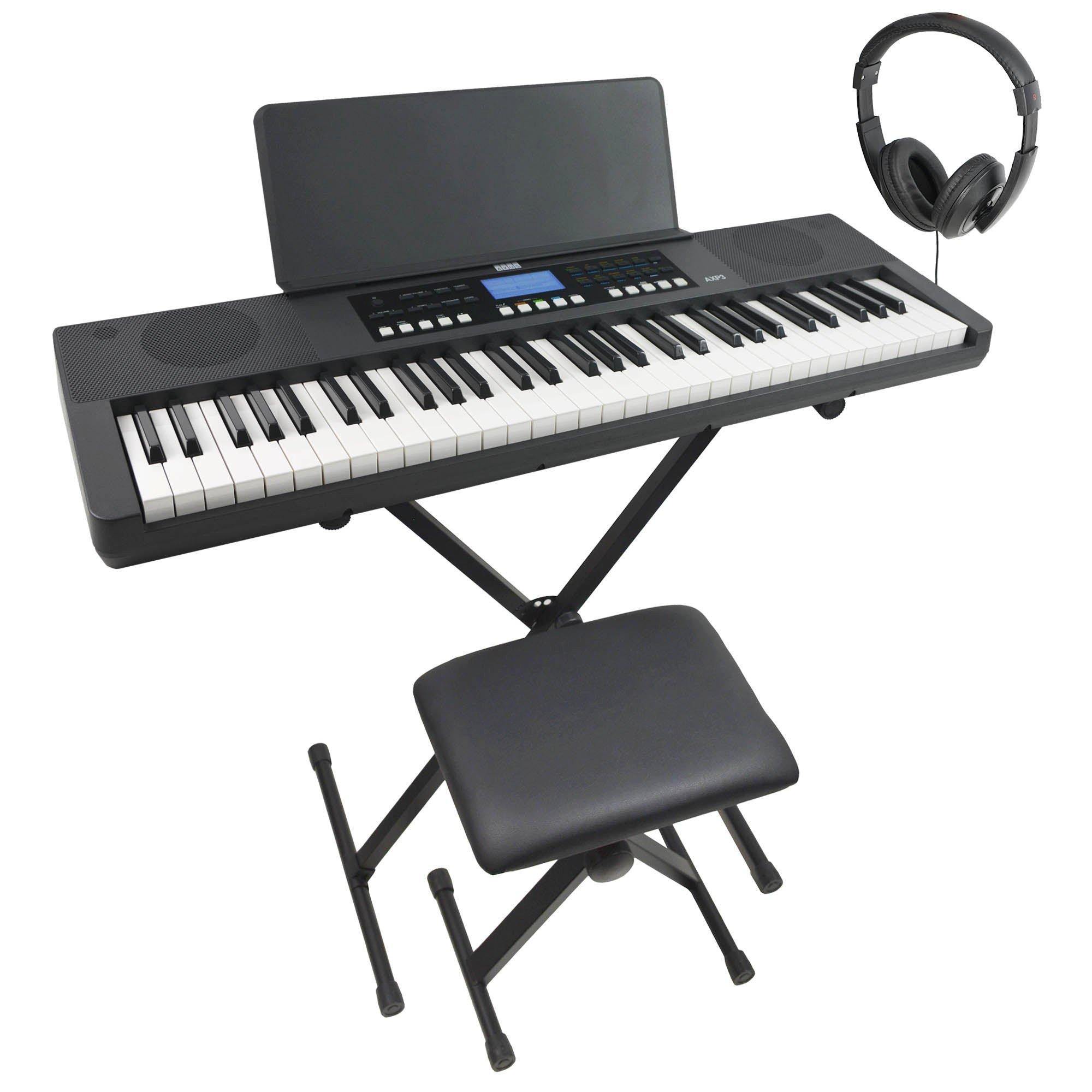 Axus  61 Note Slimline Portable Keyboard Pack - Black - 61-Key