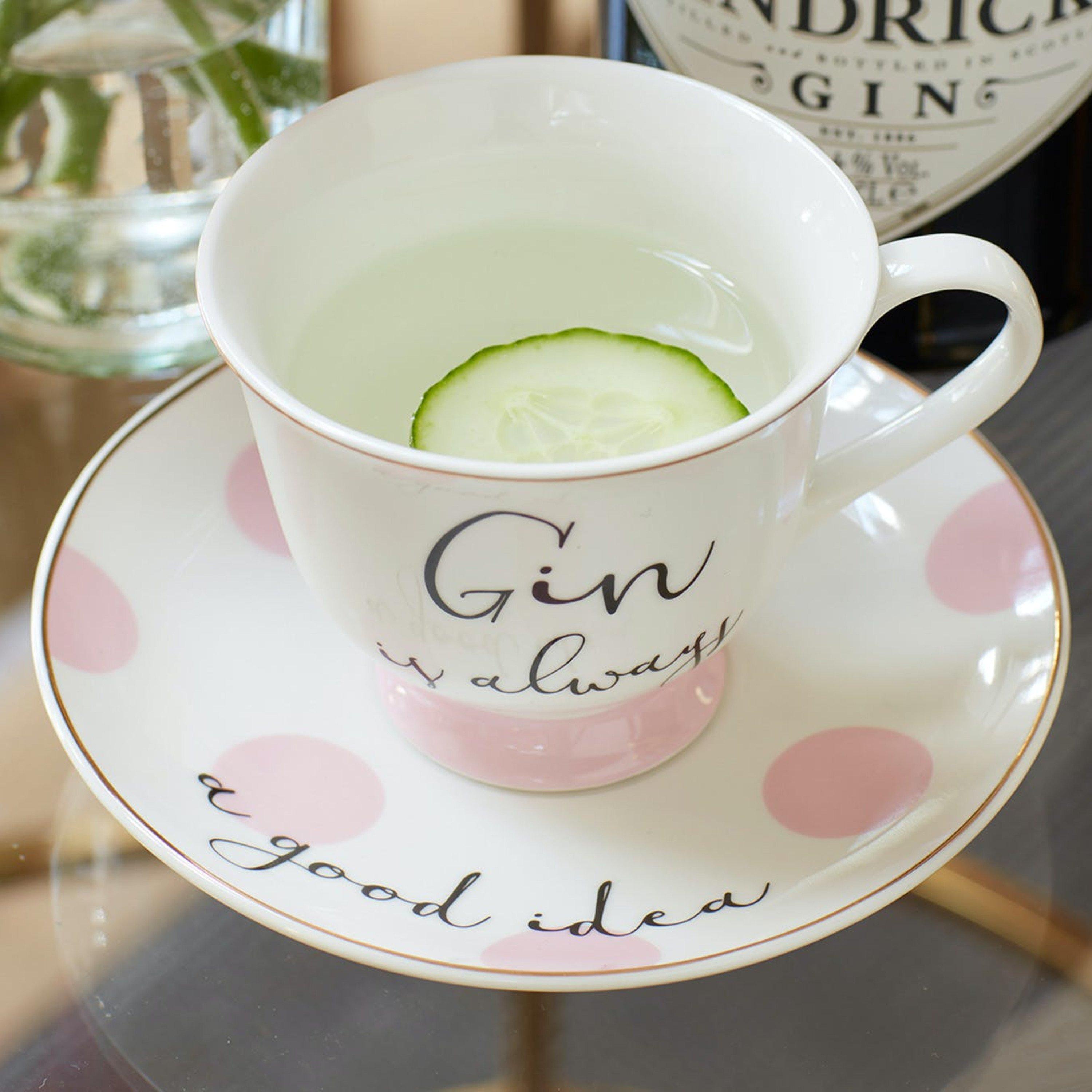 White - Creative Tops - Ava & I Gin and Tonic Cup and Saucer 200ml - 3