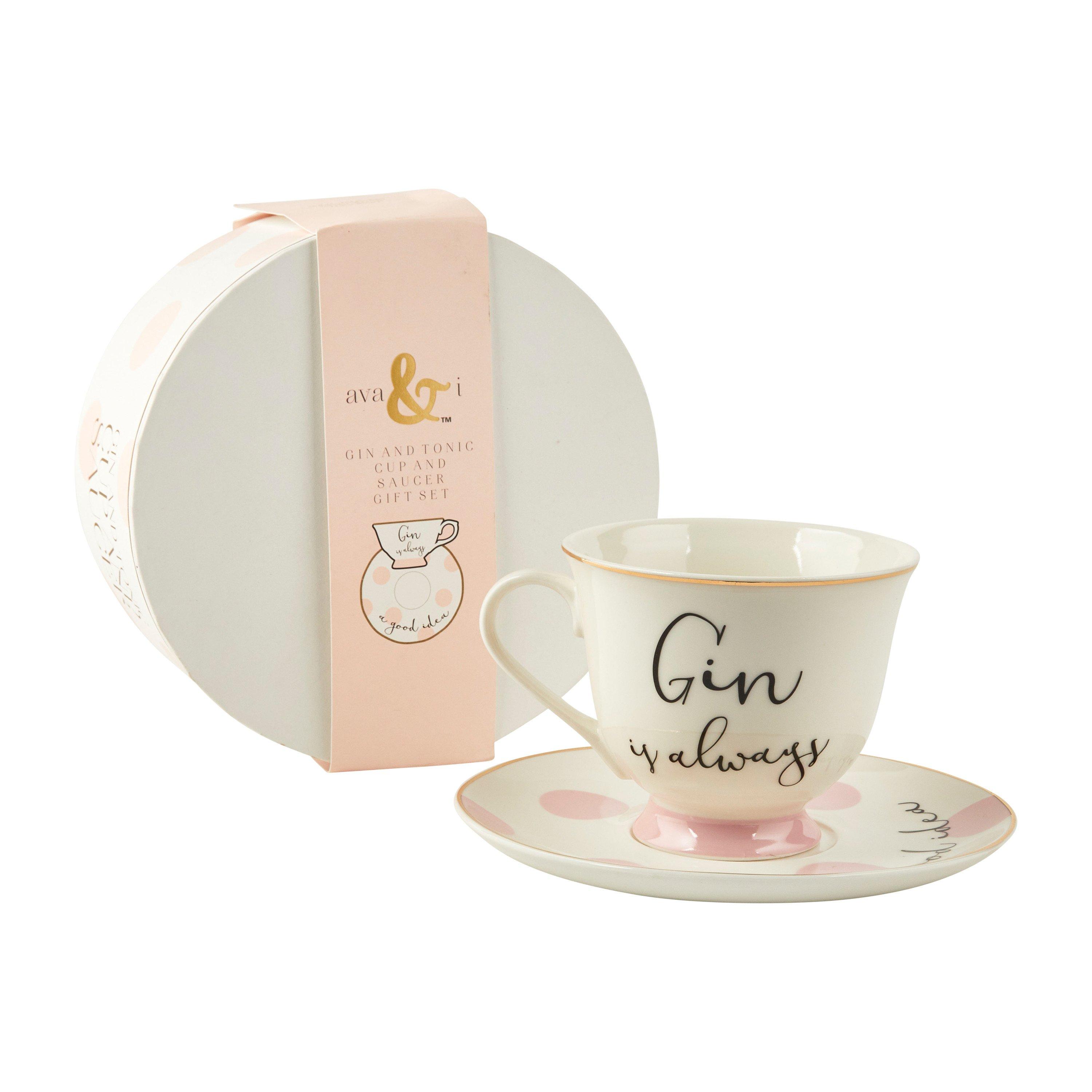 White - Creative Tops - Ava & I Gin and Tonic Cup and Saucer 200ml - 4