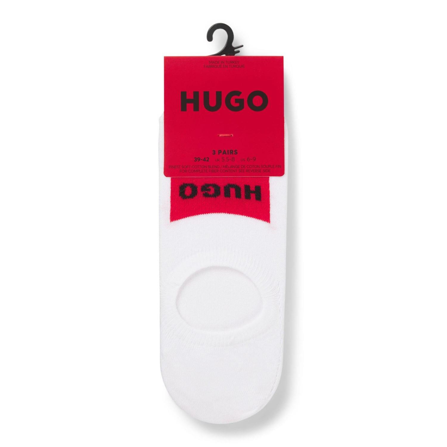 White - Hugo - 3 Pack of Invisible Socks - 3