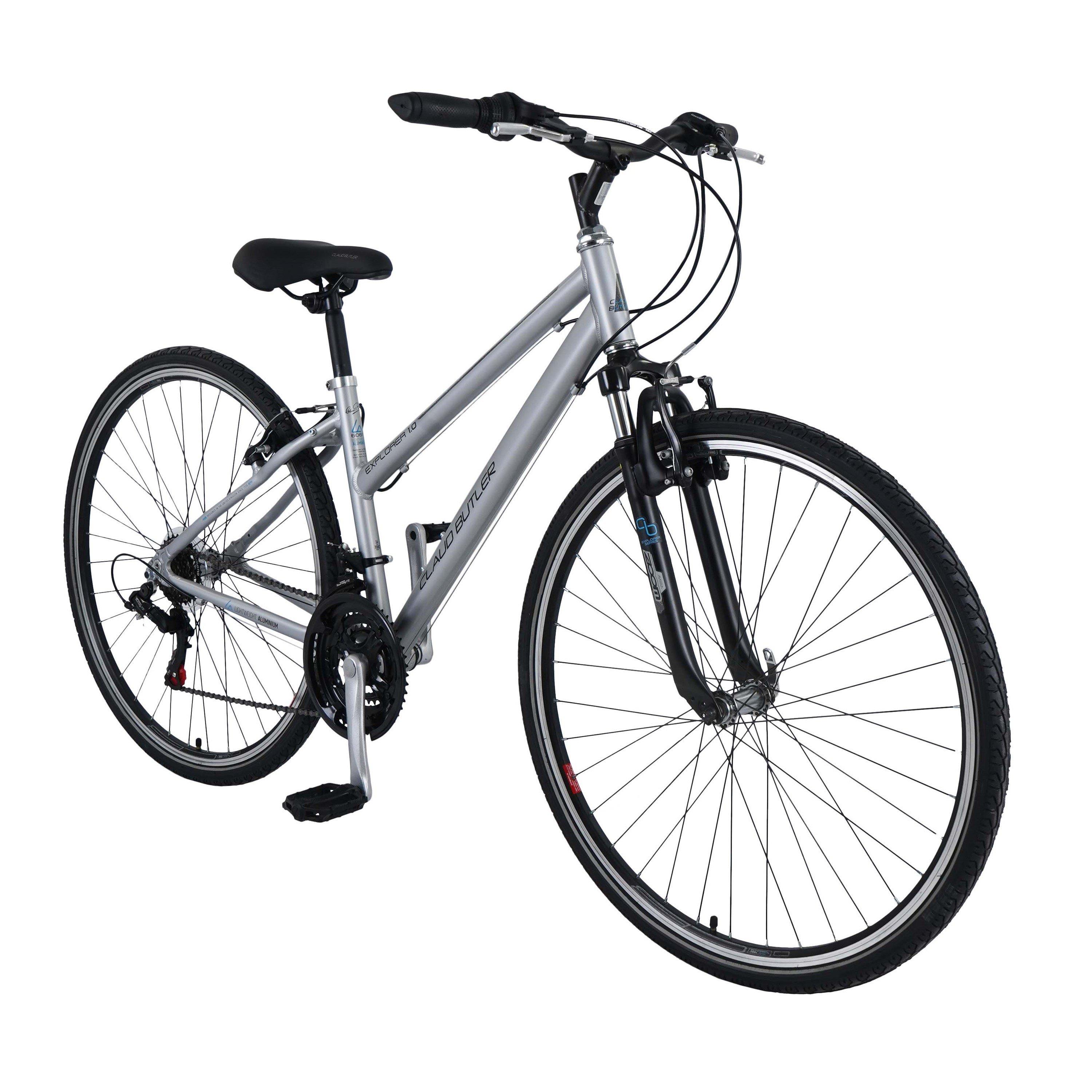 Silver - Claud Butler - Claud Butler Explorer 1.0 Low Step Hybrid Bike - 2