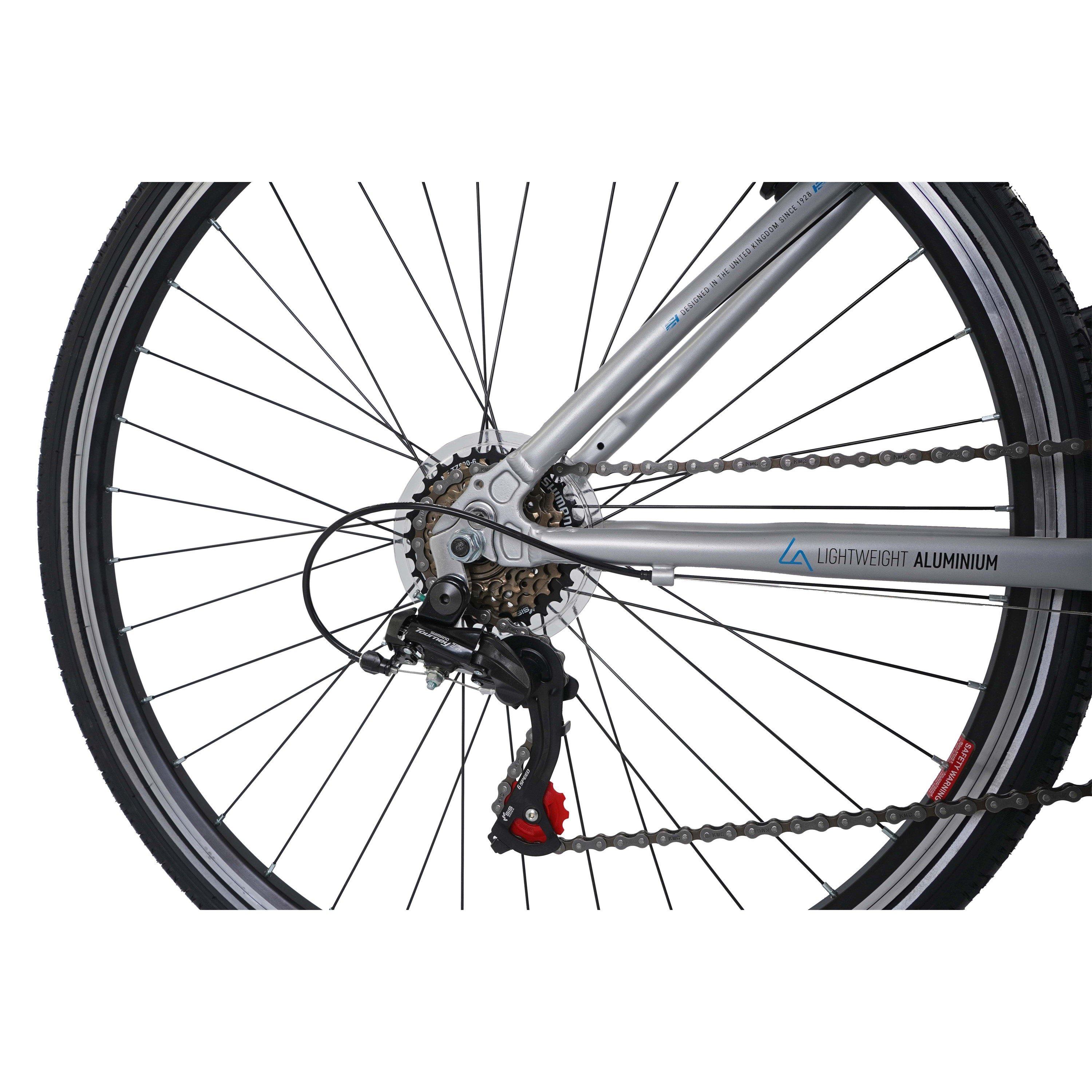 Silver - Claud Butler - Claud Butler Explorer 1.0 Low Step Hybrid Bike - 3