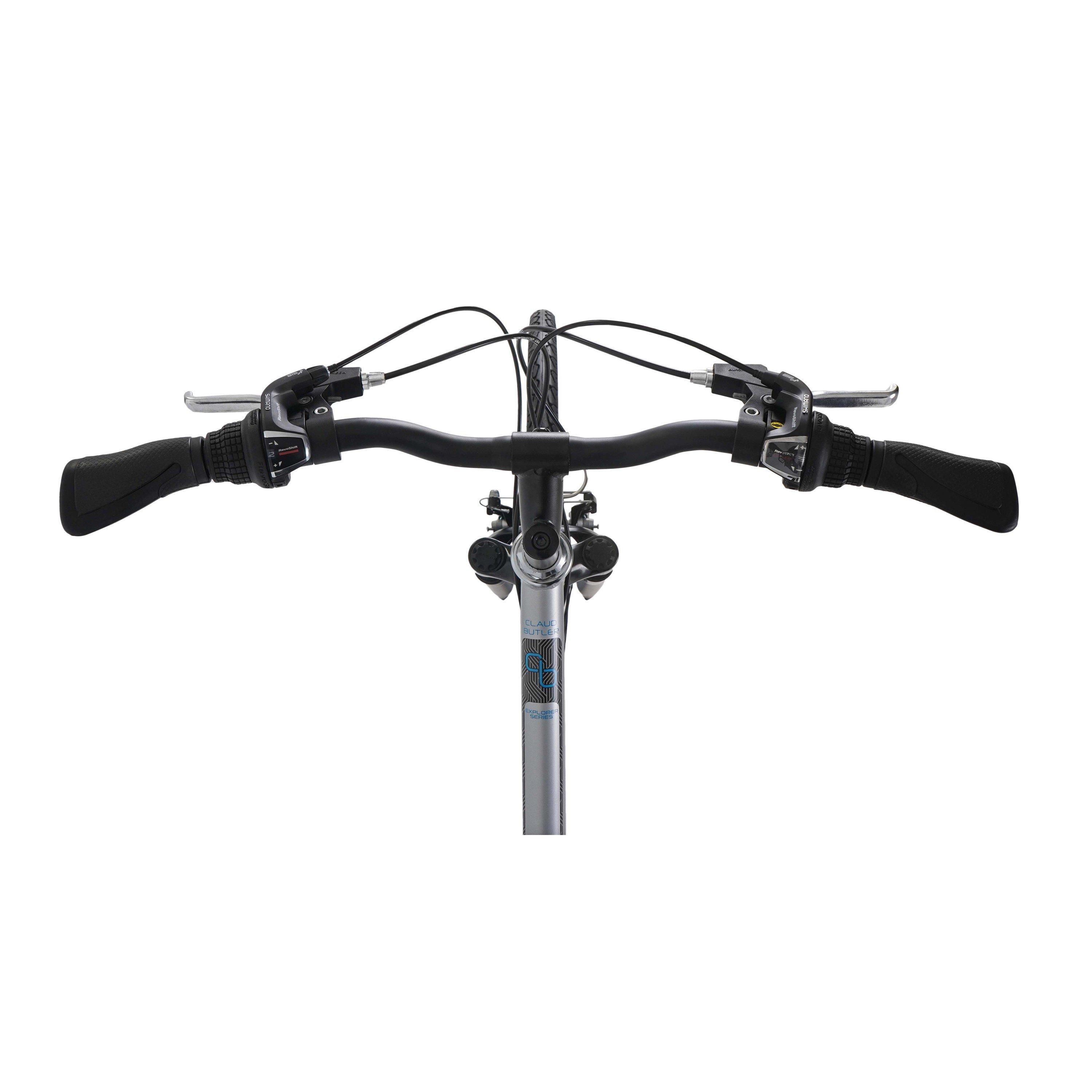 Silver - Claud Butler - Claud Butler Explorer 1.0 Low Step Hybrid Bike - 8