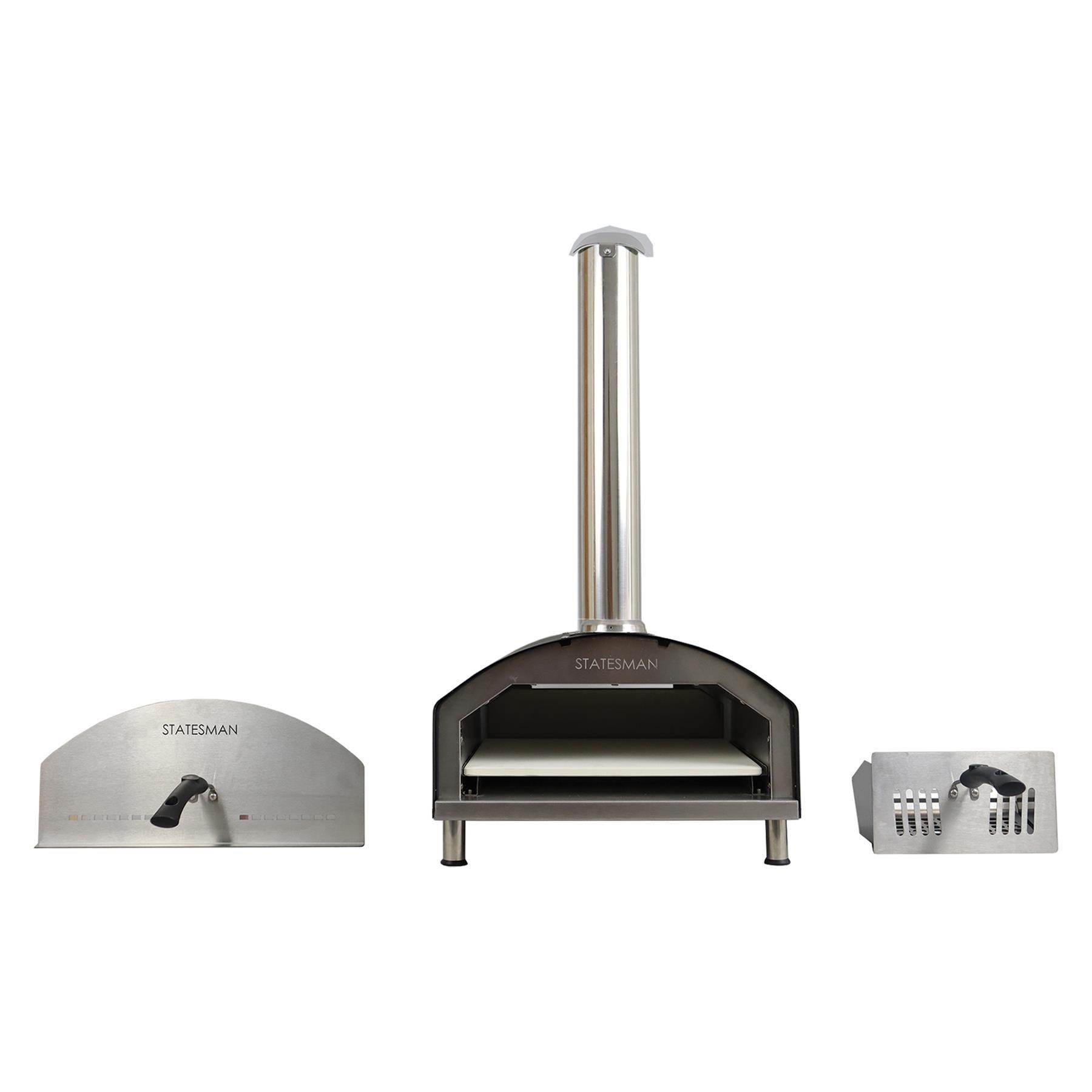 Stainless Steel - Statesman - SKPO0W13SS 13 INCH WOOD PIZZA OVEN - 2