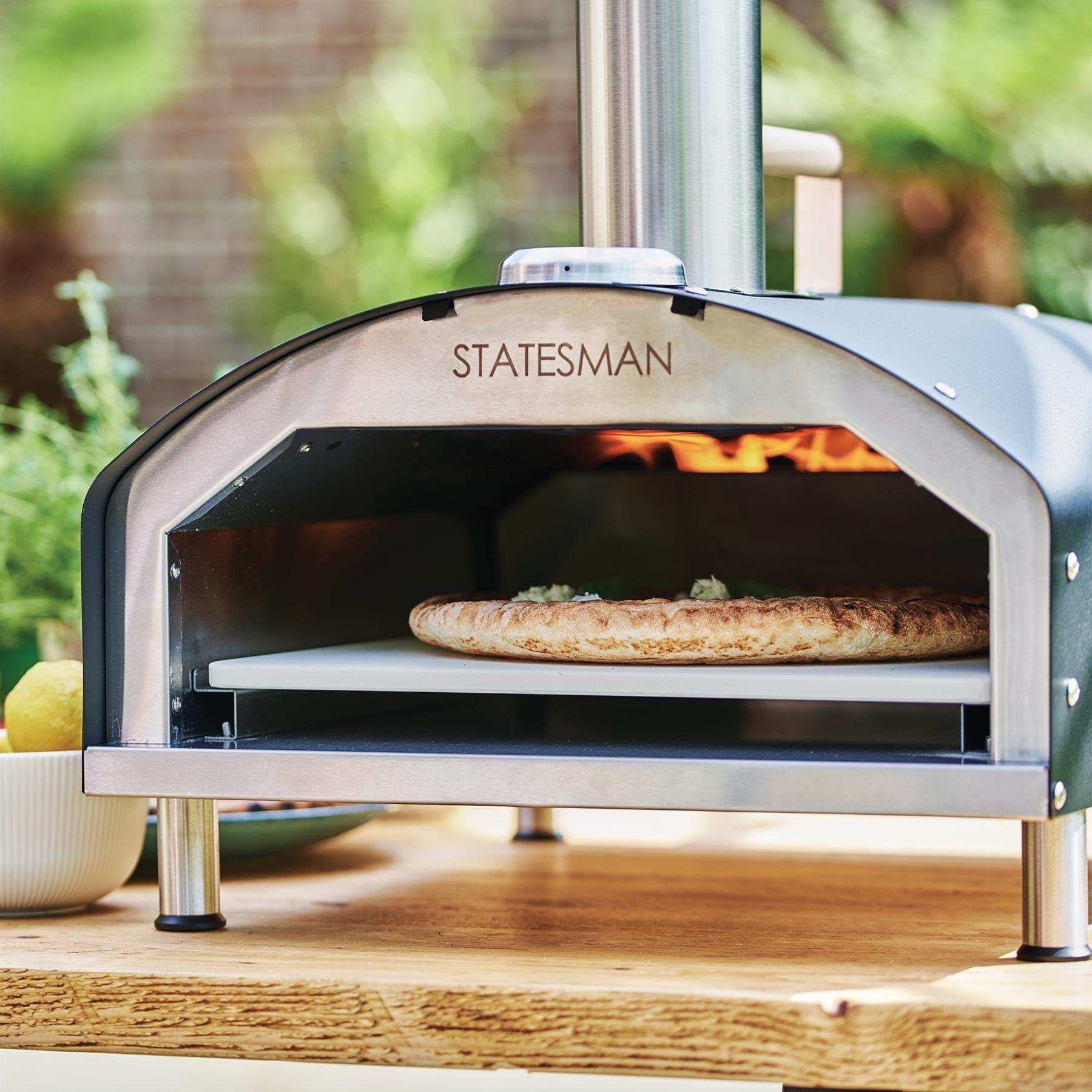 Stainless Steel - Statesman - SKPO0W13SS 13 INCH WOOD PIZZA OVEN - 4
