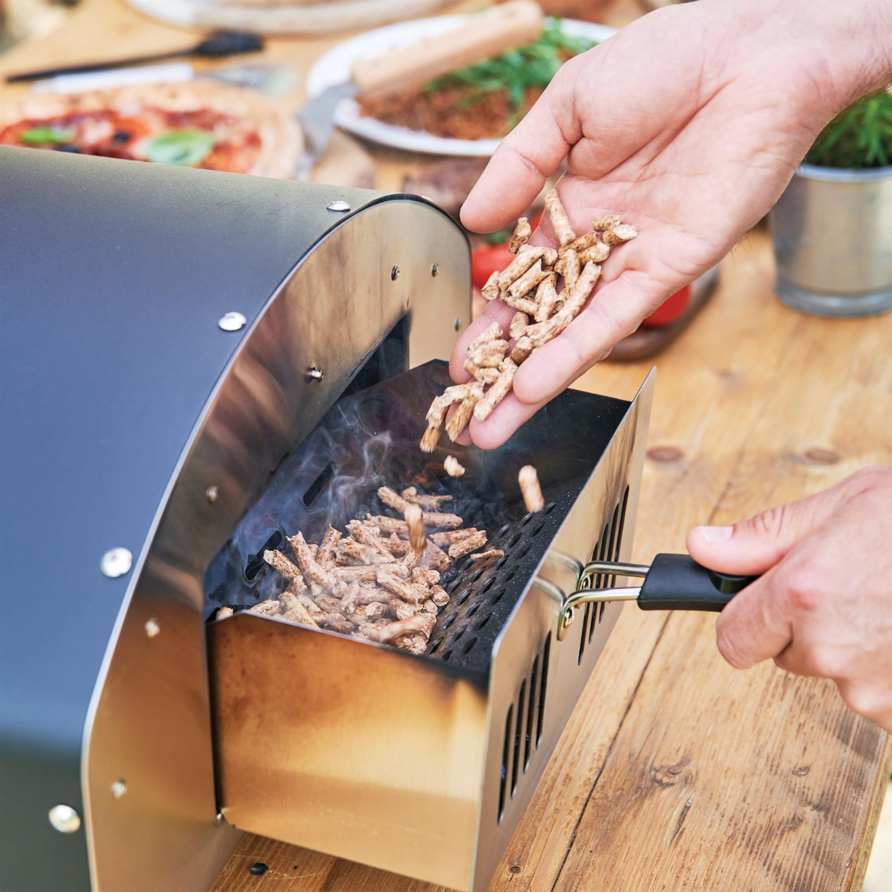 Stainless Steel - Statesman - SKPO0W13SS 13 INCH WOOD PIZZA OVEN - 5