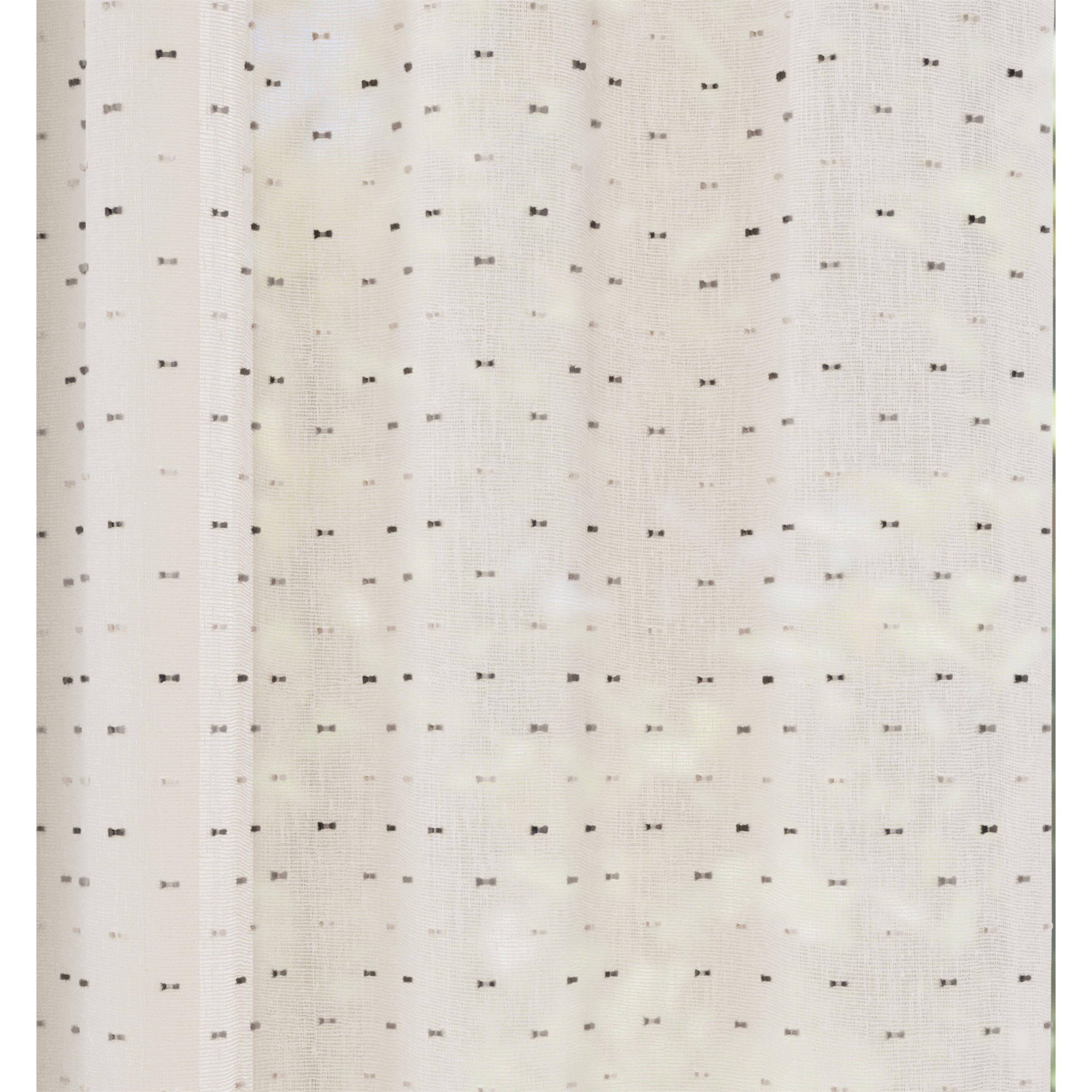 Grey - Enhanced Living - Hanoi Woven Tufted Sheer Voile Panels - Pair - 3
