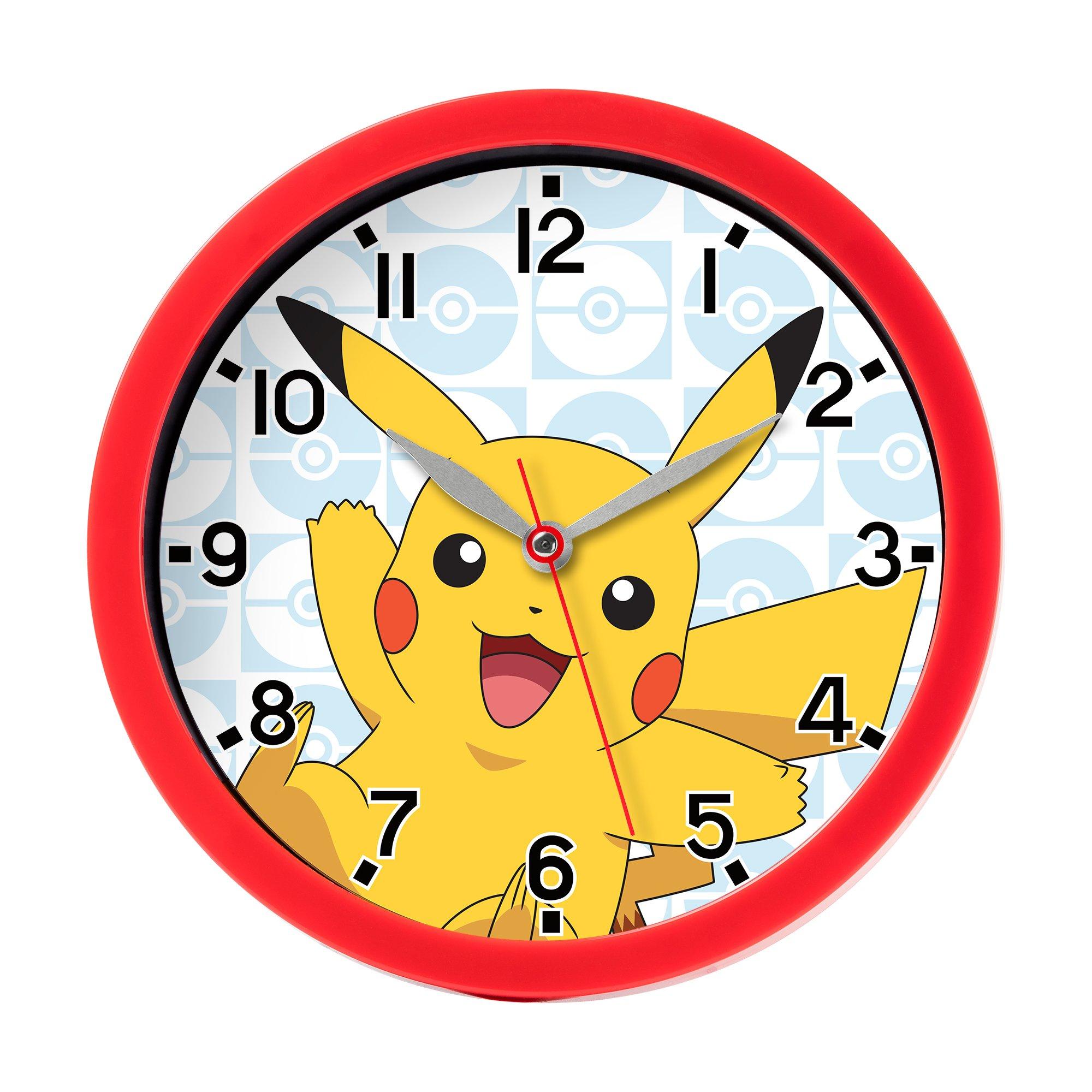 Red - Pokemon - Pokemon Pikachu Round Wall Clock - 1