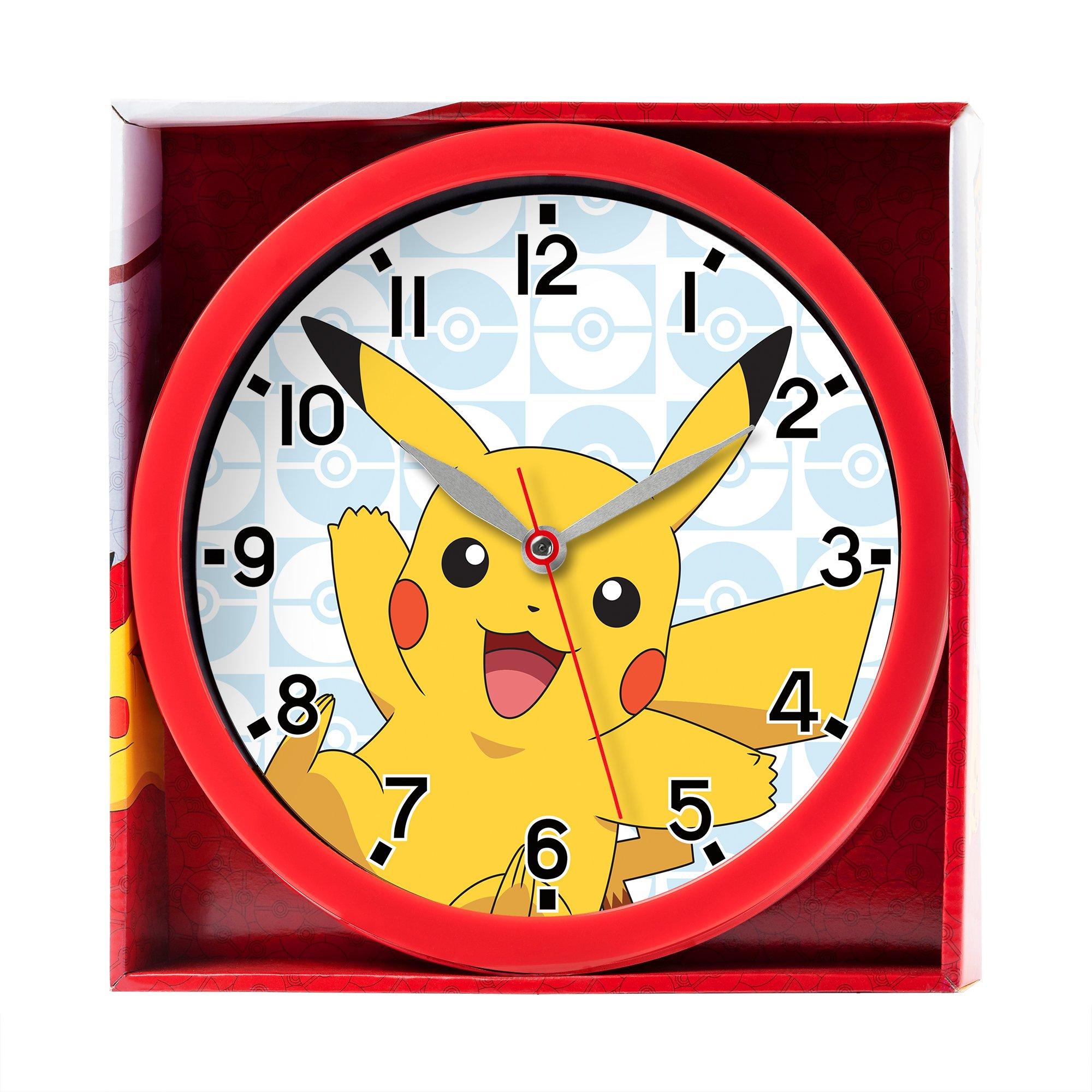 Red - Pokemon - Pokemon Pikachu Round Wall Clock - 3