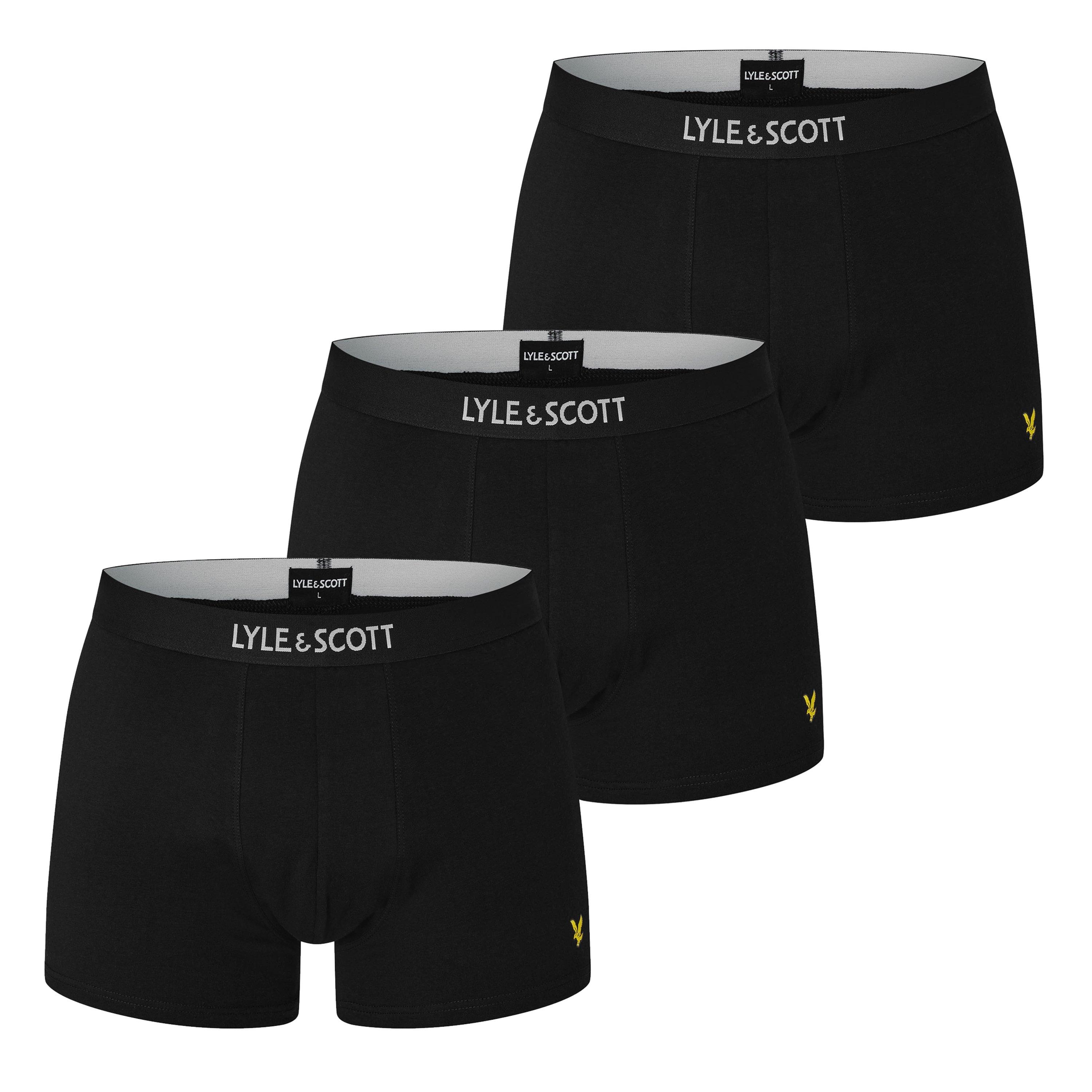 Negro - Lyle and Scott - Nathan 3 Pack Boxer Shorts - 1