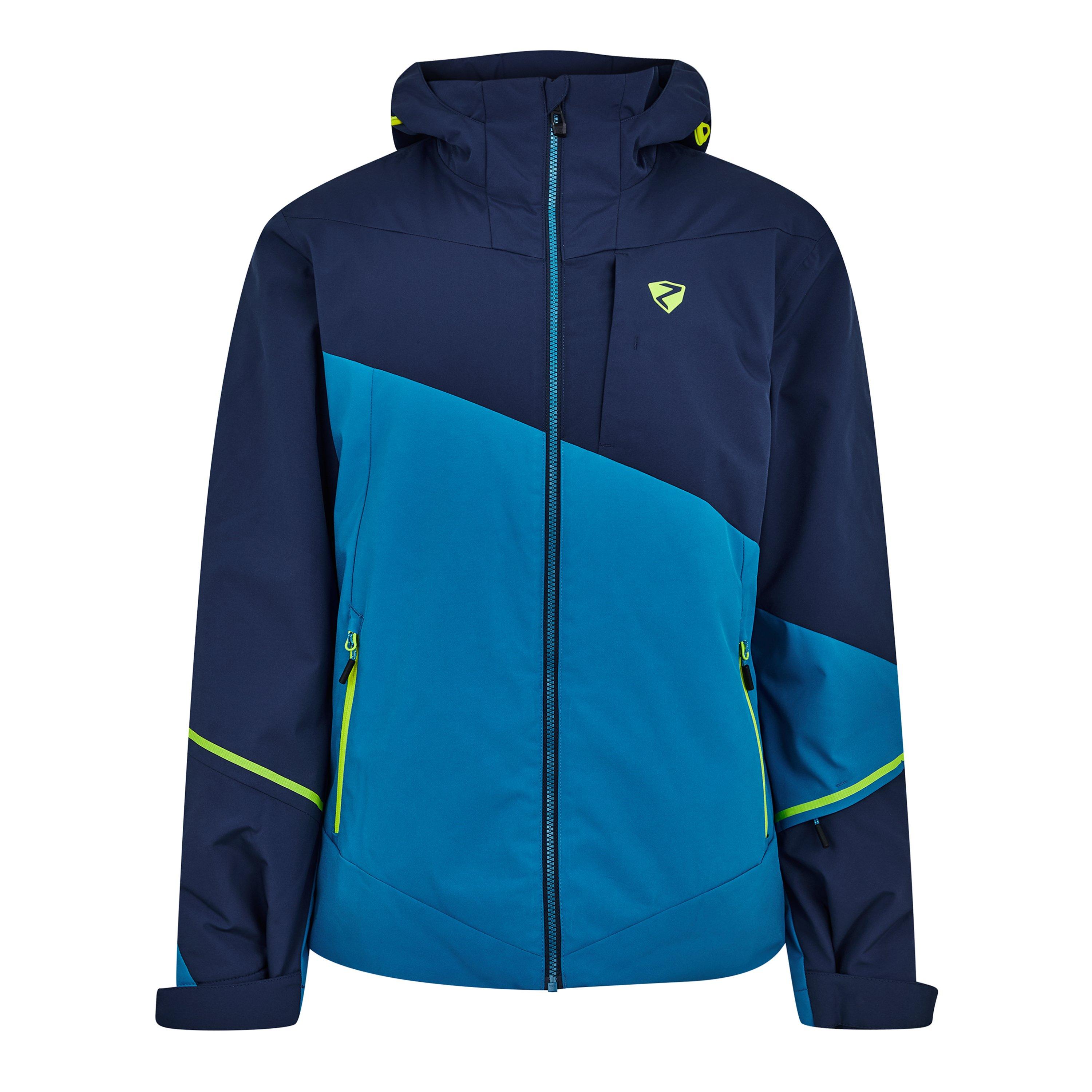 Ziener Men's Timpa Weather-Resistant Ski Jacket - Blue