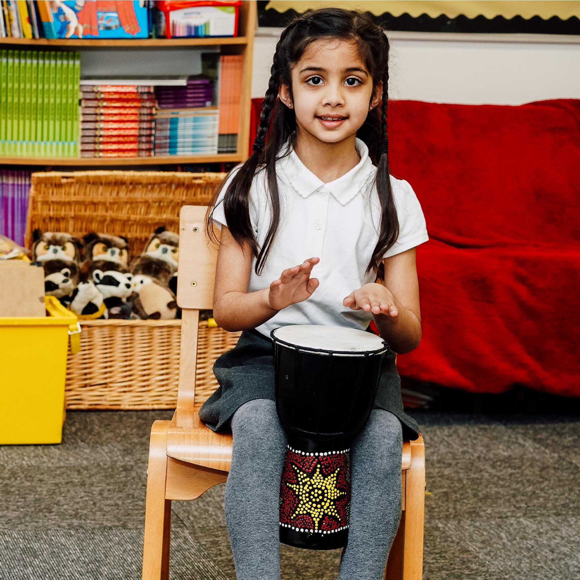 Multi - A-Star - A-Star 6 inch Painted Djembe - 4