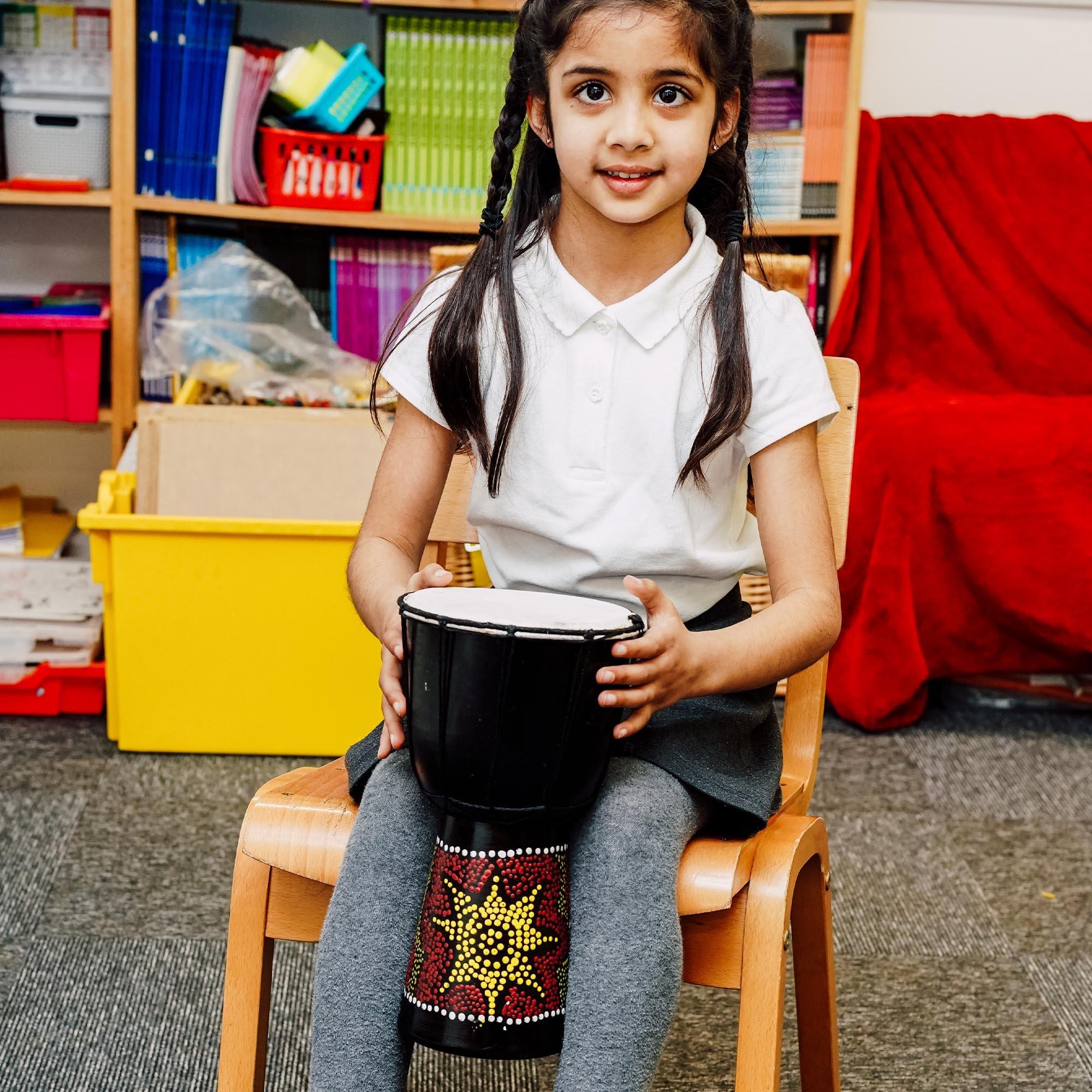 Multi - A-Star - A-Star 6 inch Painted Djembe - 6