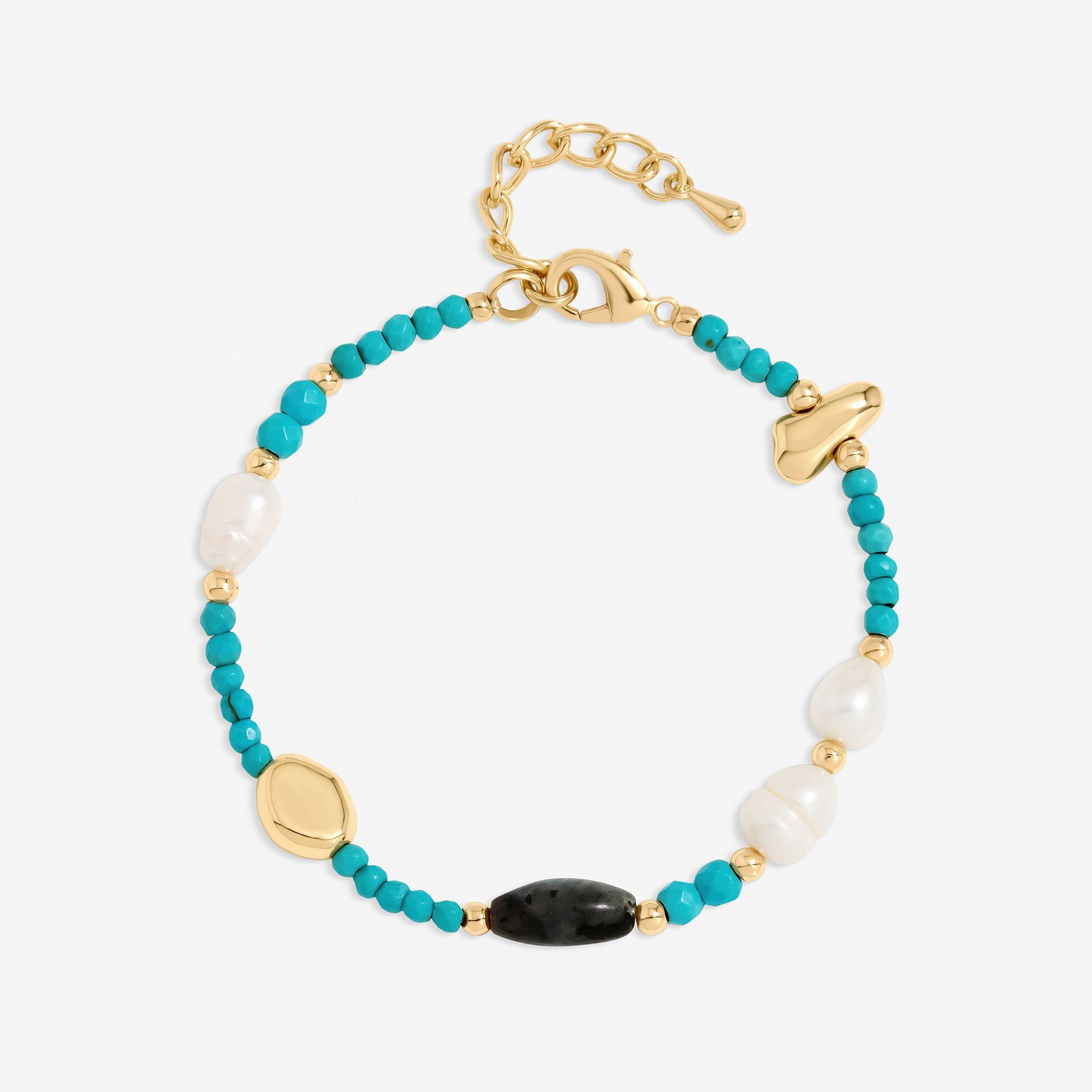 Jon Richard Women's Turquoise Beaded Bracelet - Silver