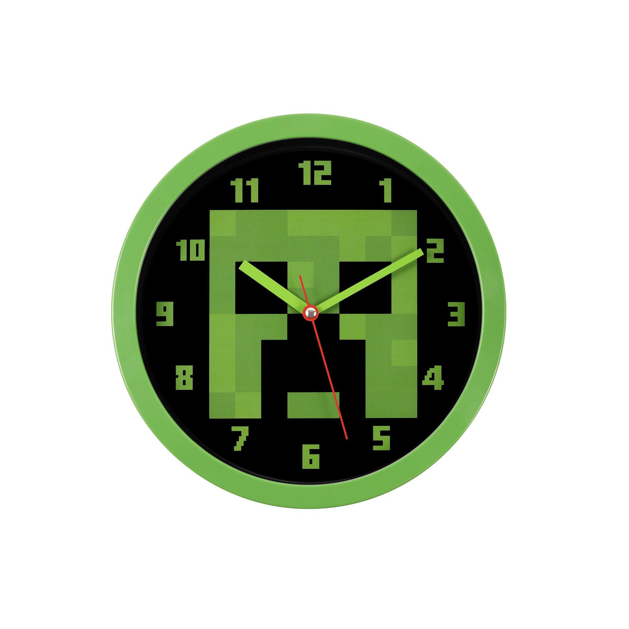 Green - Minecraft - Minecraft Round Wall Clock - 1