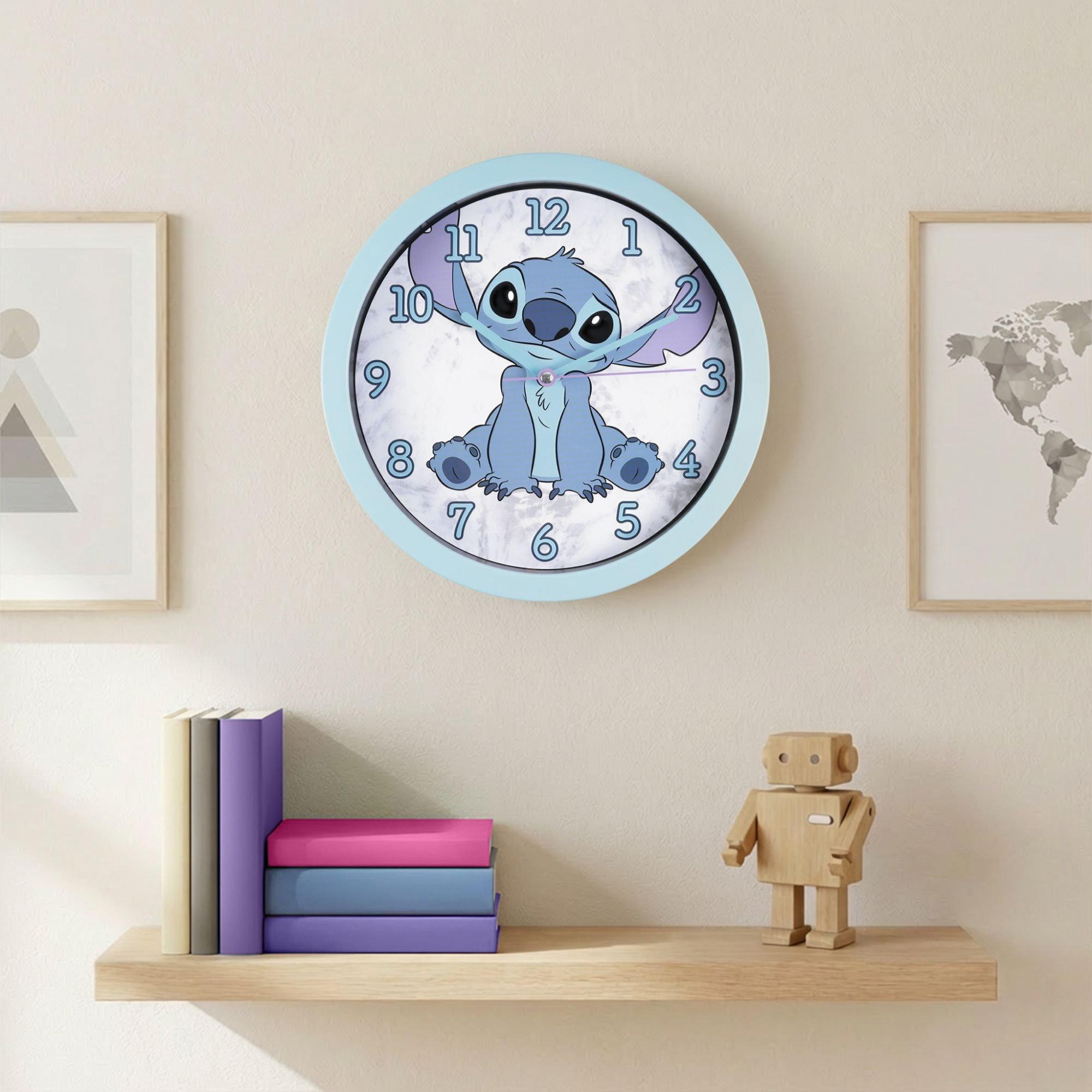 Blue - Disney Stitch - Lilo & Stitch Round Wall Clock - 3