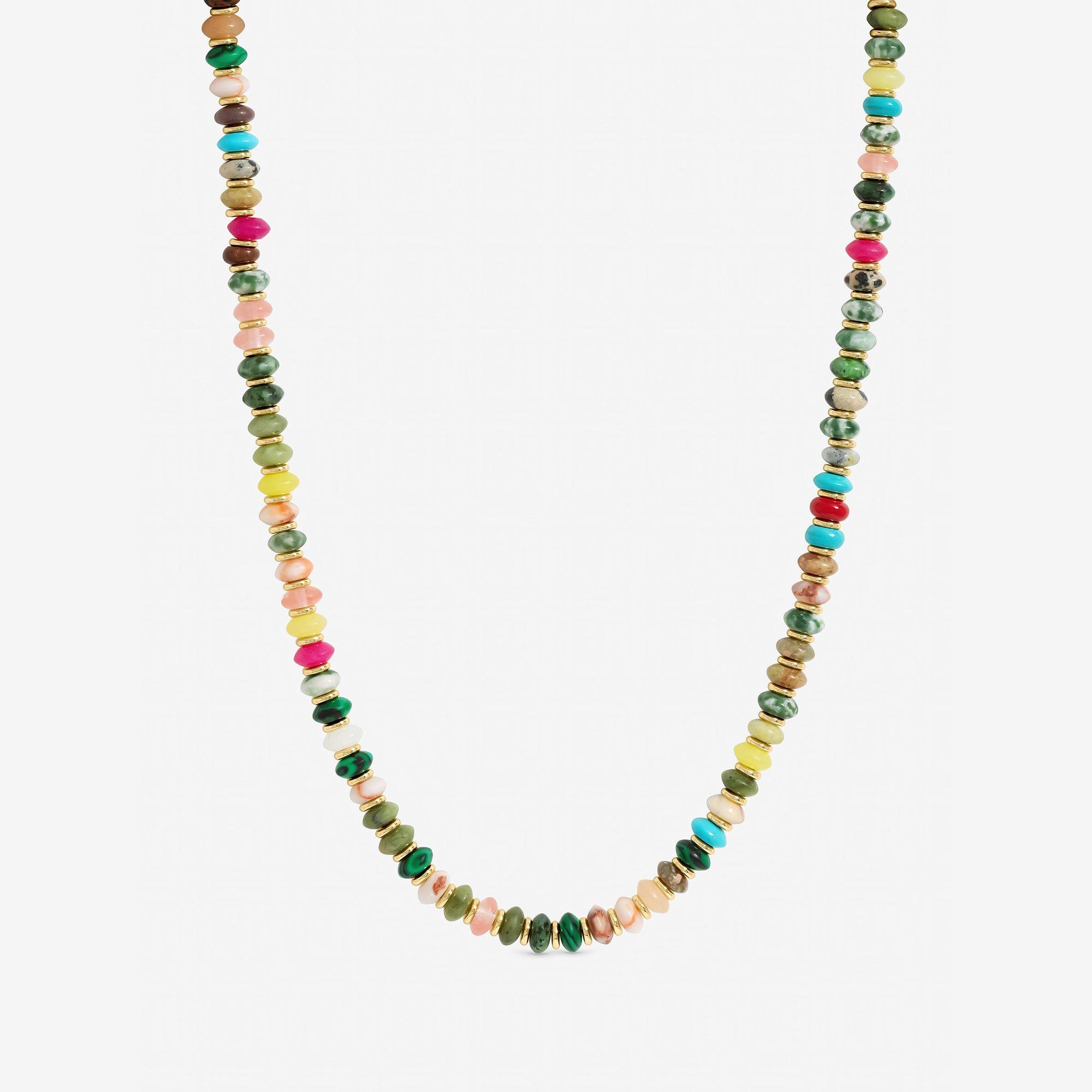 Silver - Jon Richard - Multi Coloured Beaded Necklace