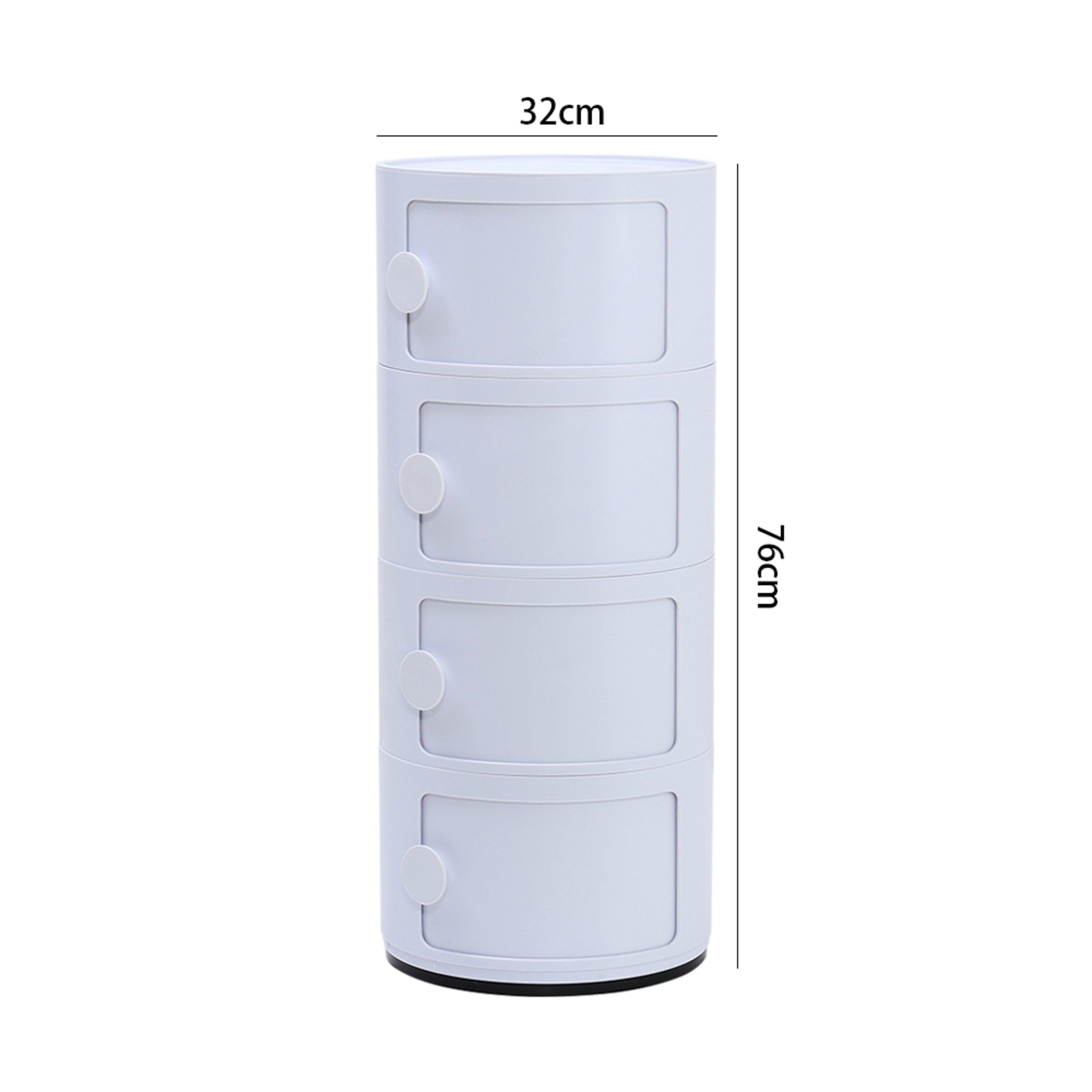 White - LIFE IDEAS - Round Multi-tiered Drawer Storage Unit Organizer - 7