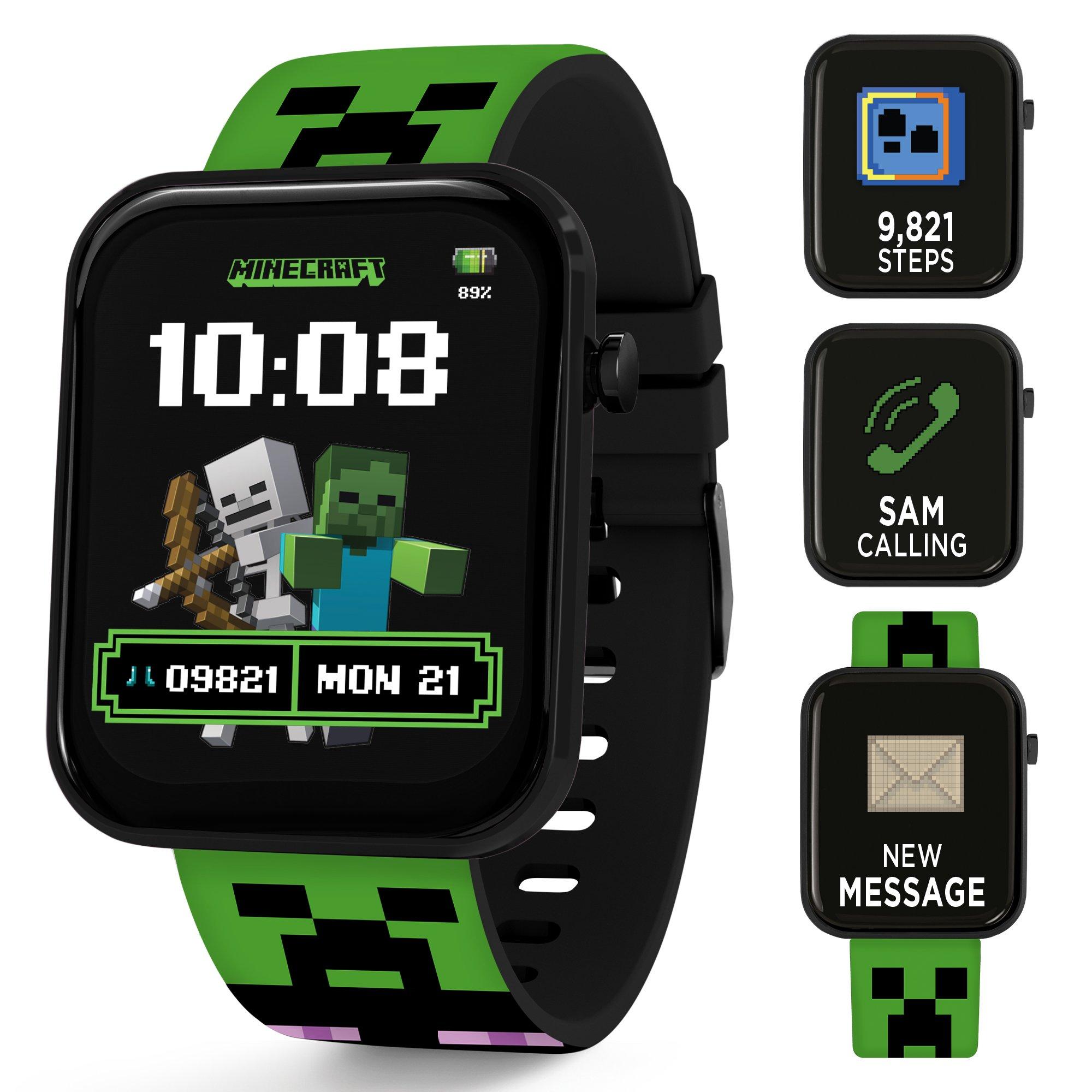 Green - Minecraft - Minecraft Green Strap Smart Watch - 1