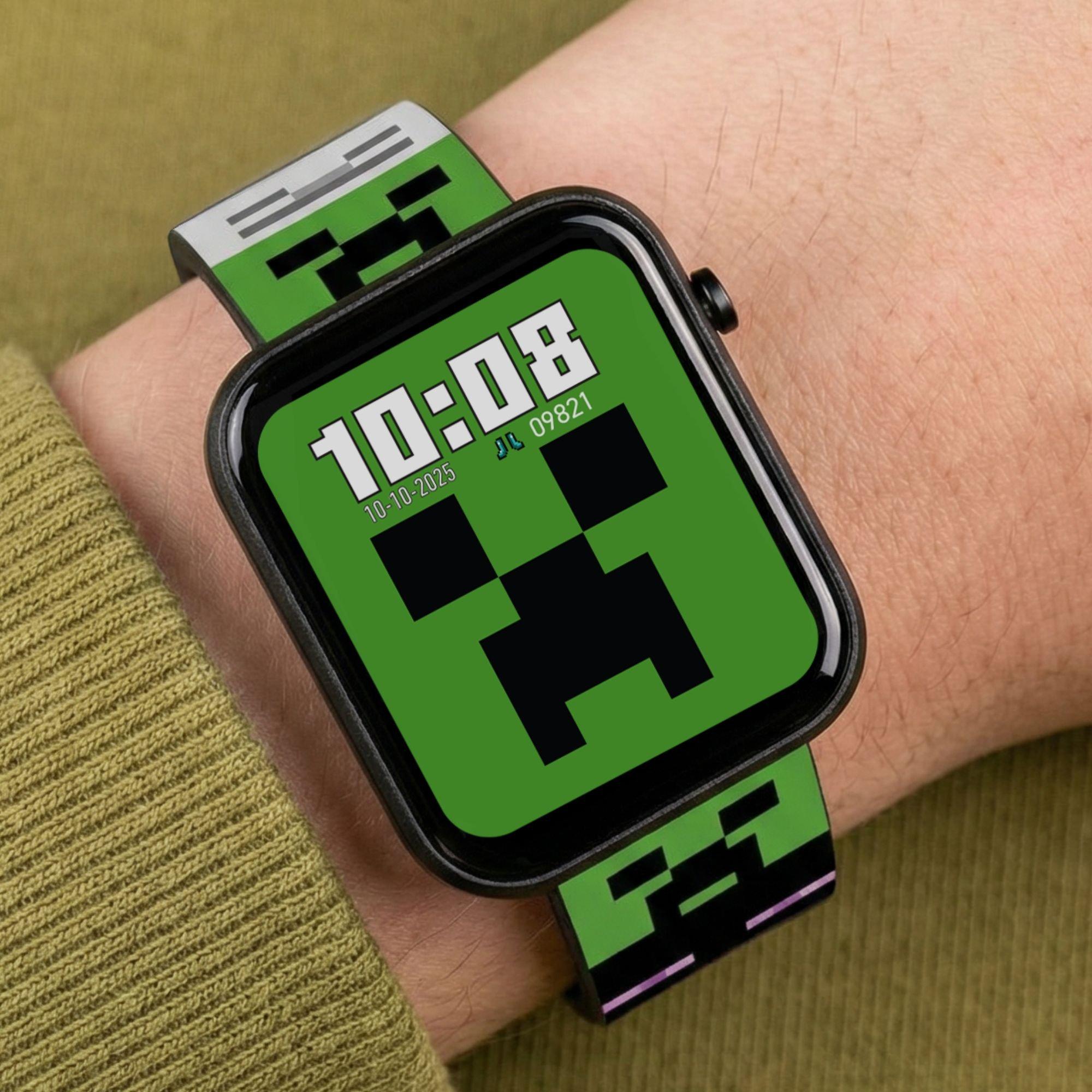 Green - Minecraft - Minecraft Green Strap Smart Watch - 2