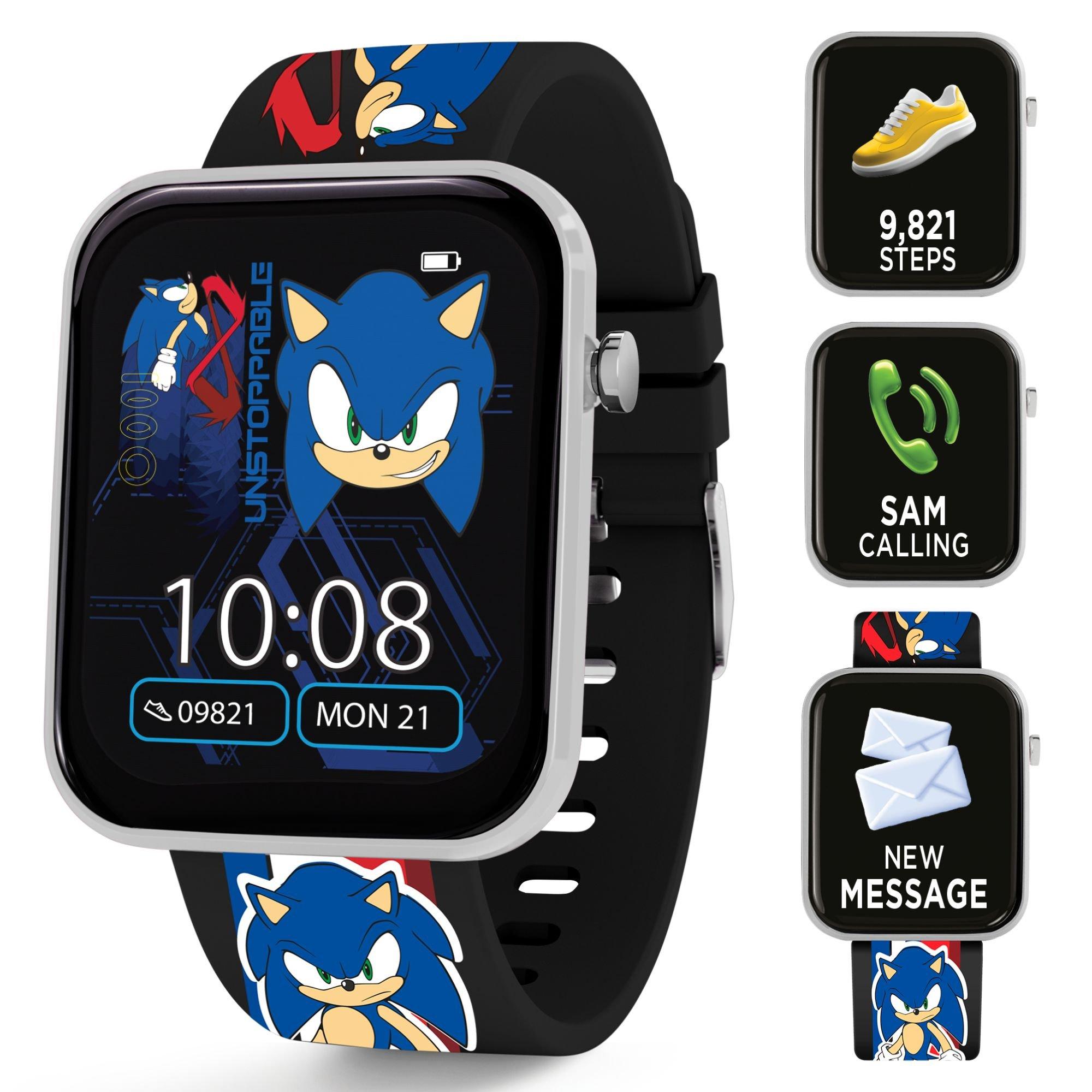 Sonic Sega Sonic Black Strap Smart Watch