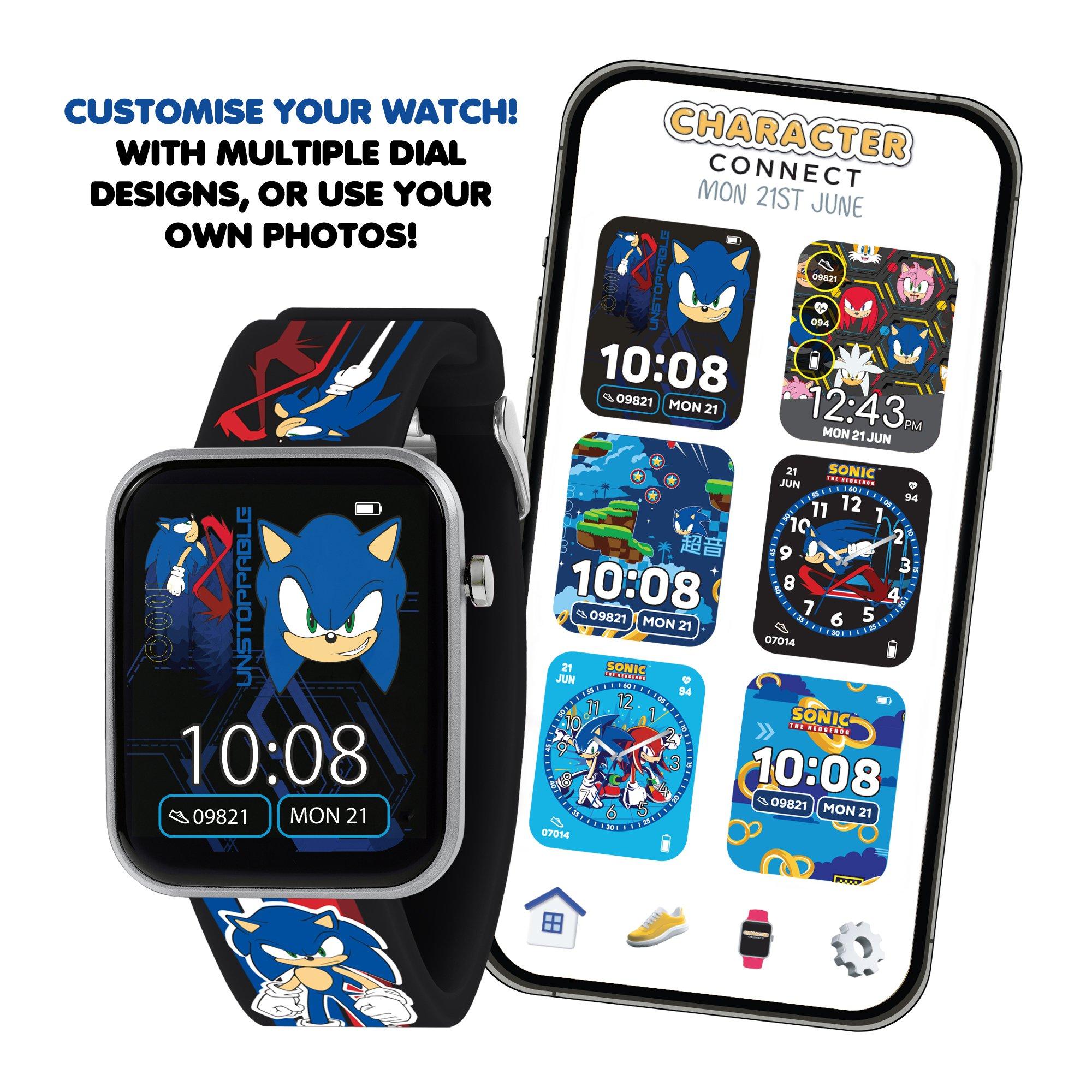 Black - Sonic - Sega Sonic Black Strap Smart Watch - 3