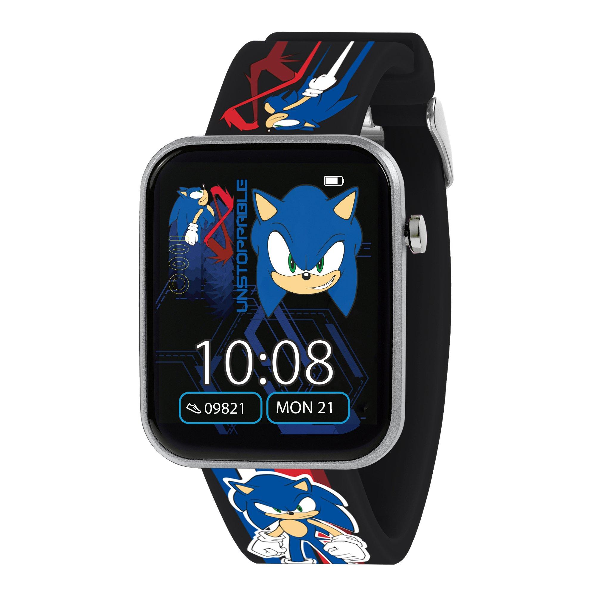 Black - Sonic - Sega Sonic Black Strap Smart Watch - 5