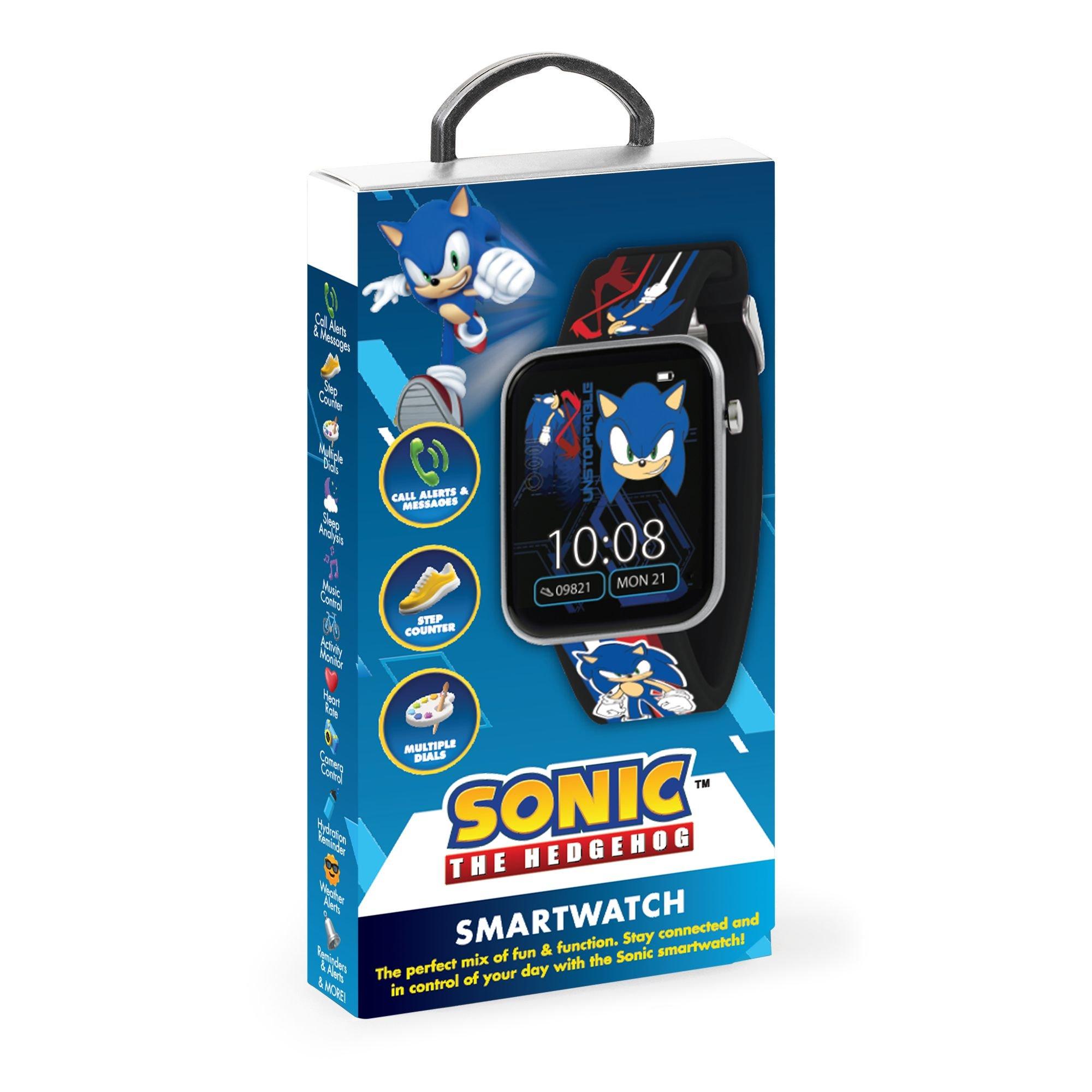 Black - Sonic - Sega Sonic Black Strap Smart Watch - 7