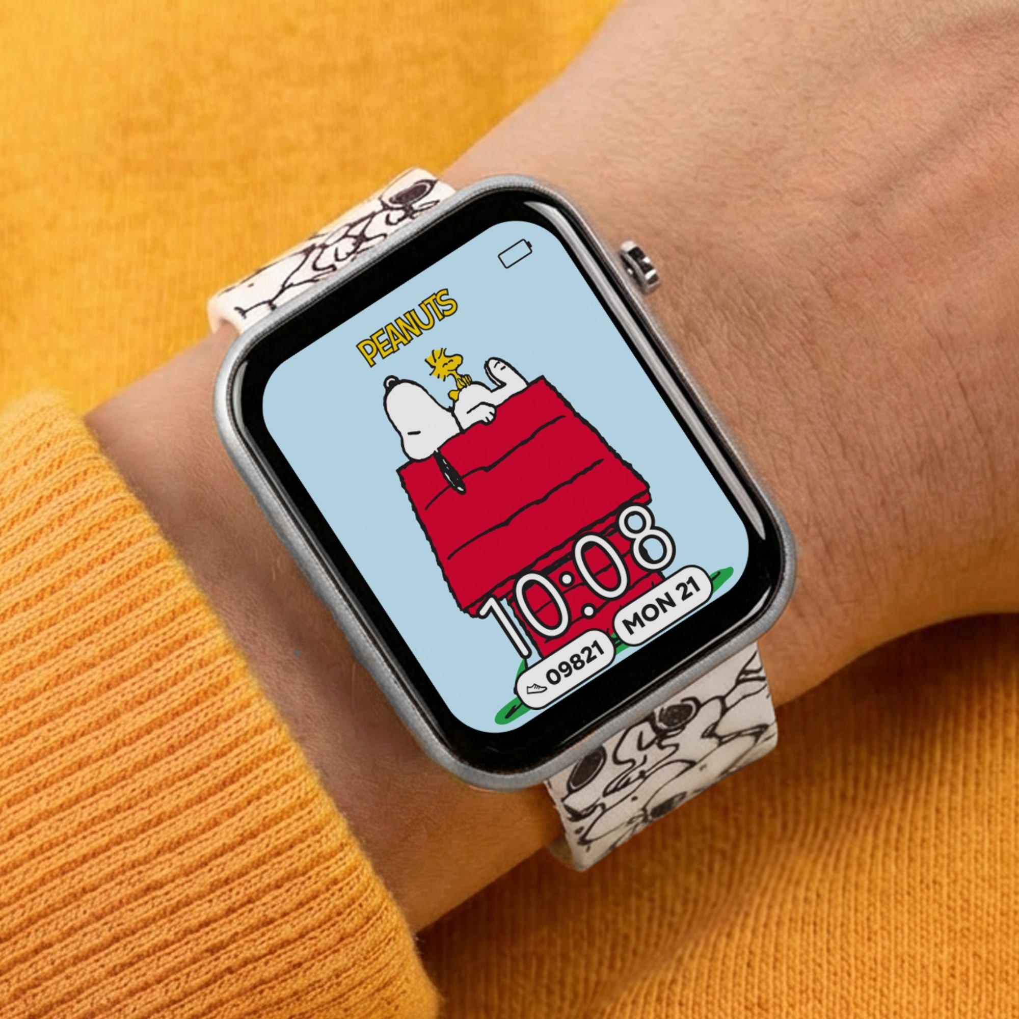 White - Snoopy - Peanuts Snoopy White Strap Smart Watch - 2
